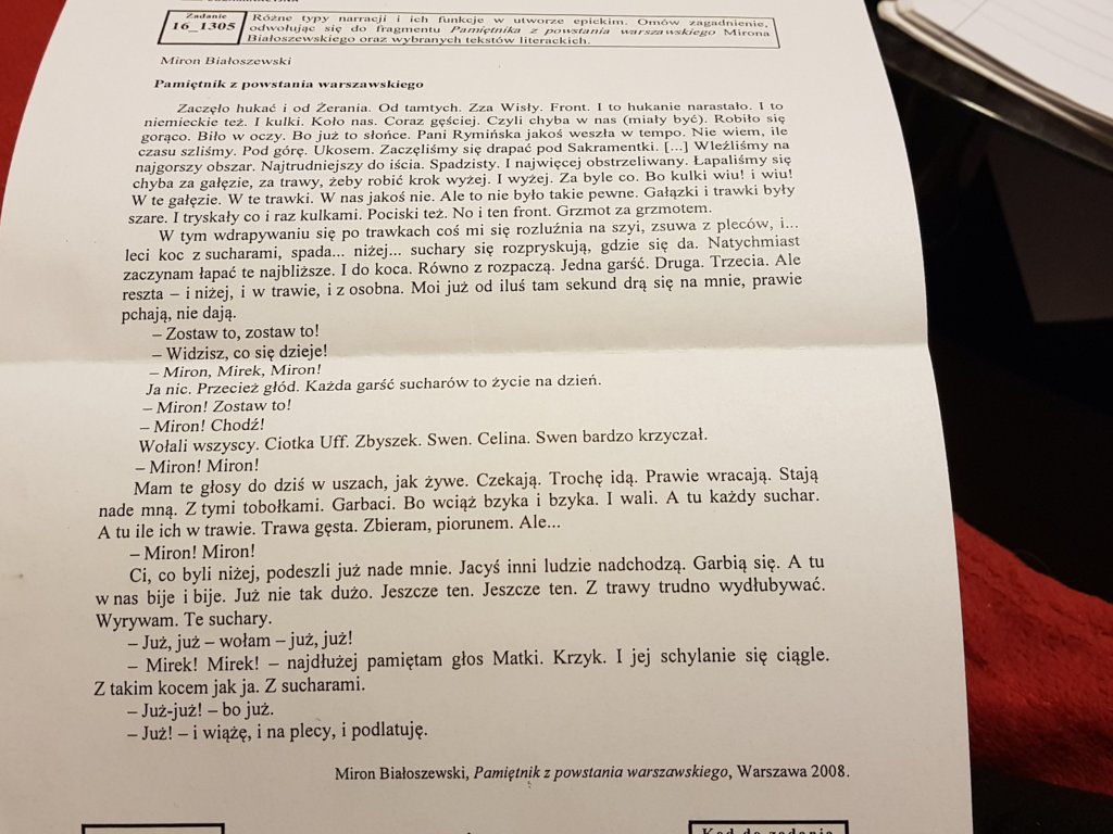 Bardzo proszę o szybką pomoc potrzebuje na jutro. 
 Różne typy narracji i ich funkcje w utworze - załącznik 1