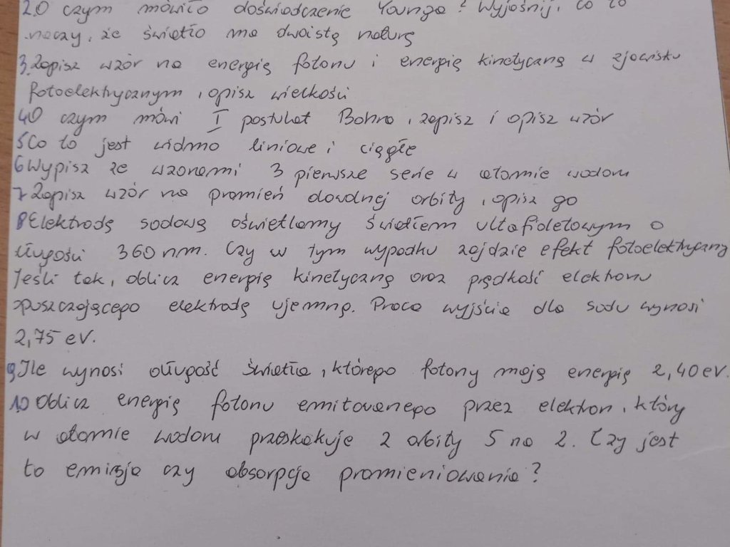 Proszę o odpowiedzi na te pytania od tego zależy czy zdam. Dziękuję z góry. - załącznik 1