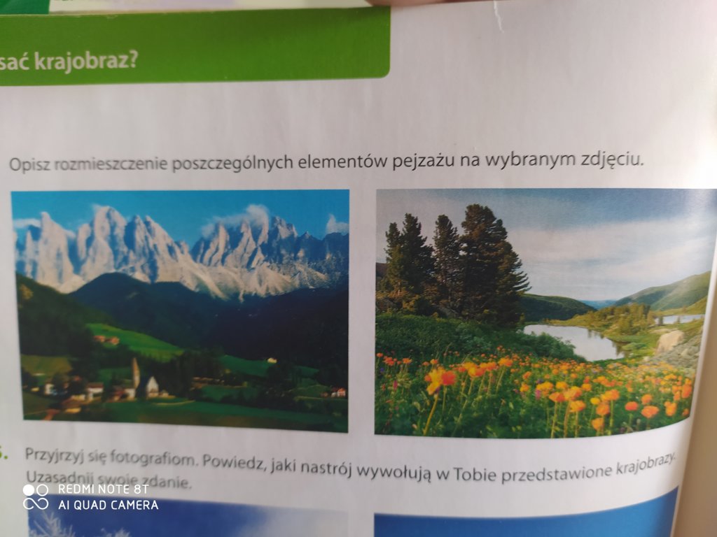 Opisz jeden z widocznych krajobrazów pilne - załącznik 1