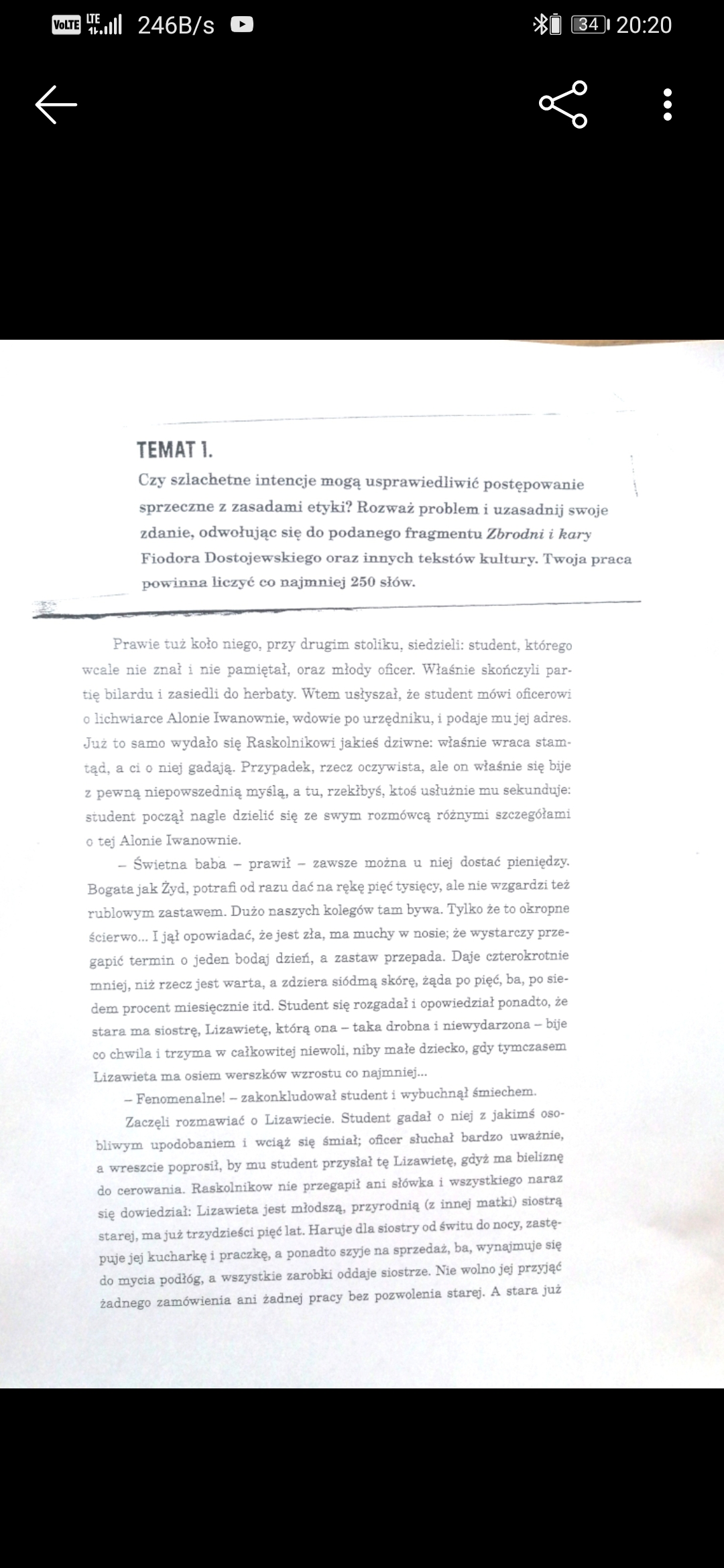 Czy szlachetne intencje moga usprawiedliwić postępowanie sprzeczne z