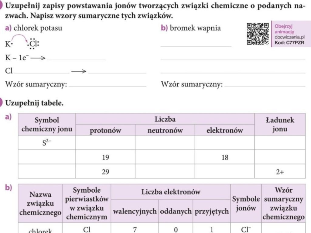 Ratunku....Karta pracy z  chemii potrzebna na dziś do 9 rano....Ktoś pomoże???? - załącznik 1