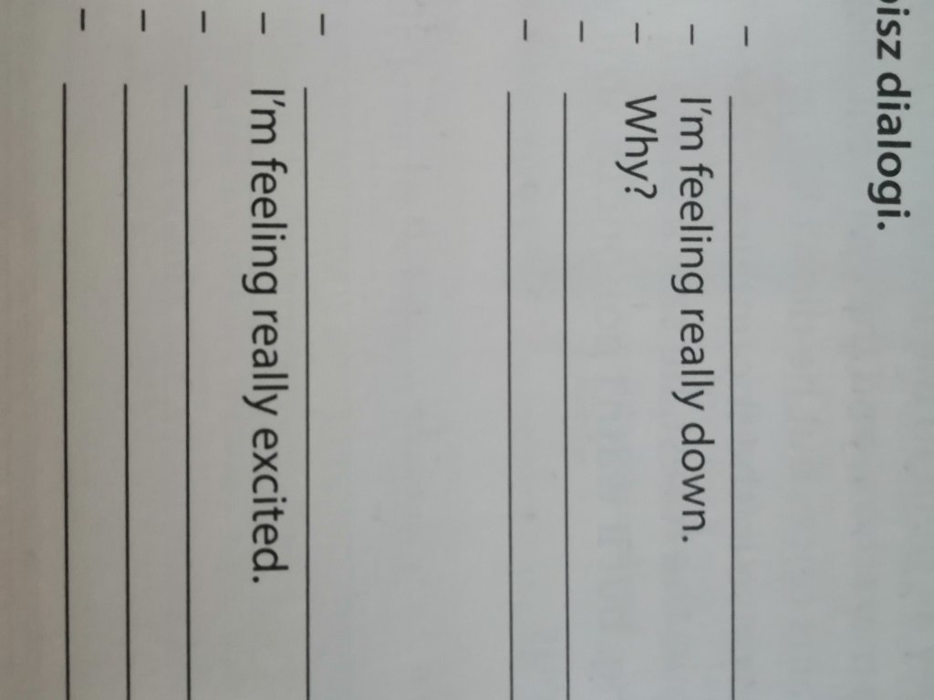 Napisz dialogi. - załącznik 1