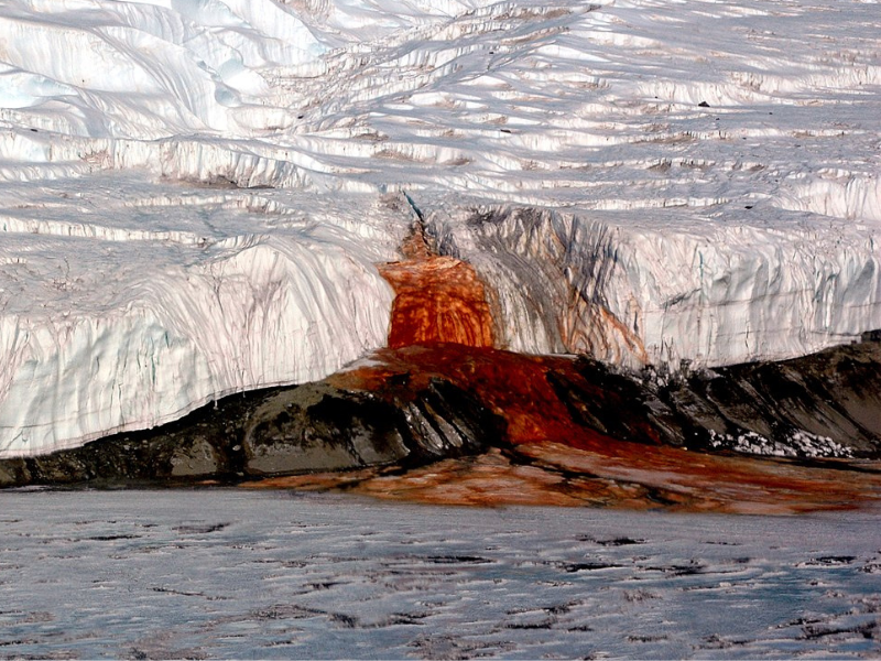 Tajemnice Antarktydy. Krwawe wodospady są jedną z nich