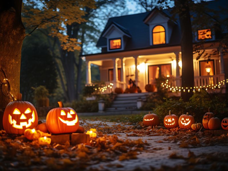 Dekoracje domów na Halloween