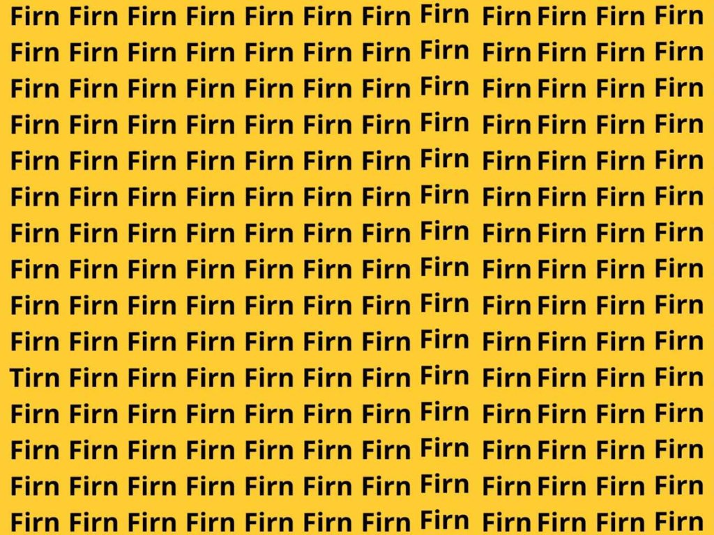 Zagadka optyczna. Znajdź błąd w słowie "firn" w 15 sekund