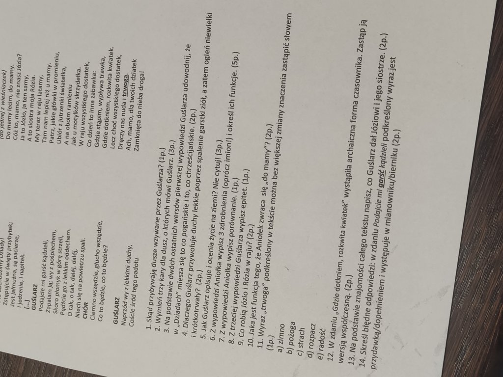 Skąd przybywają dusze wzywane przez Guślarza. - załącznik 1