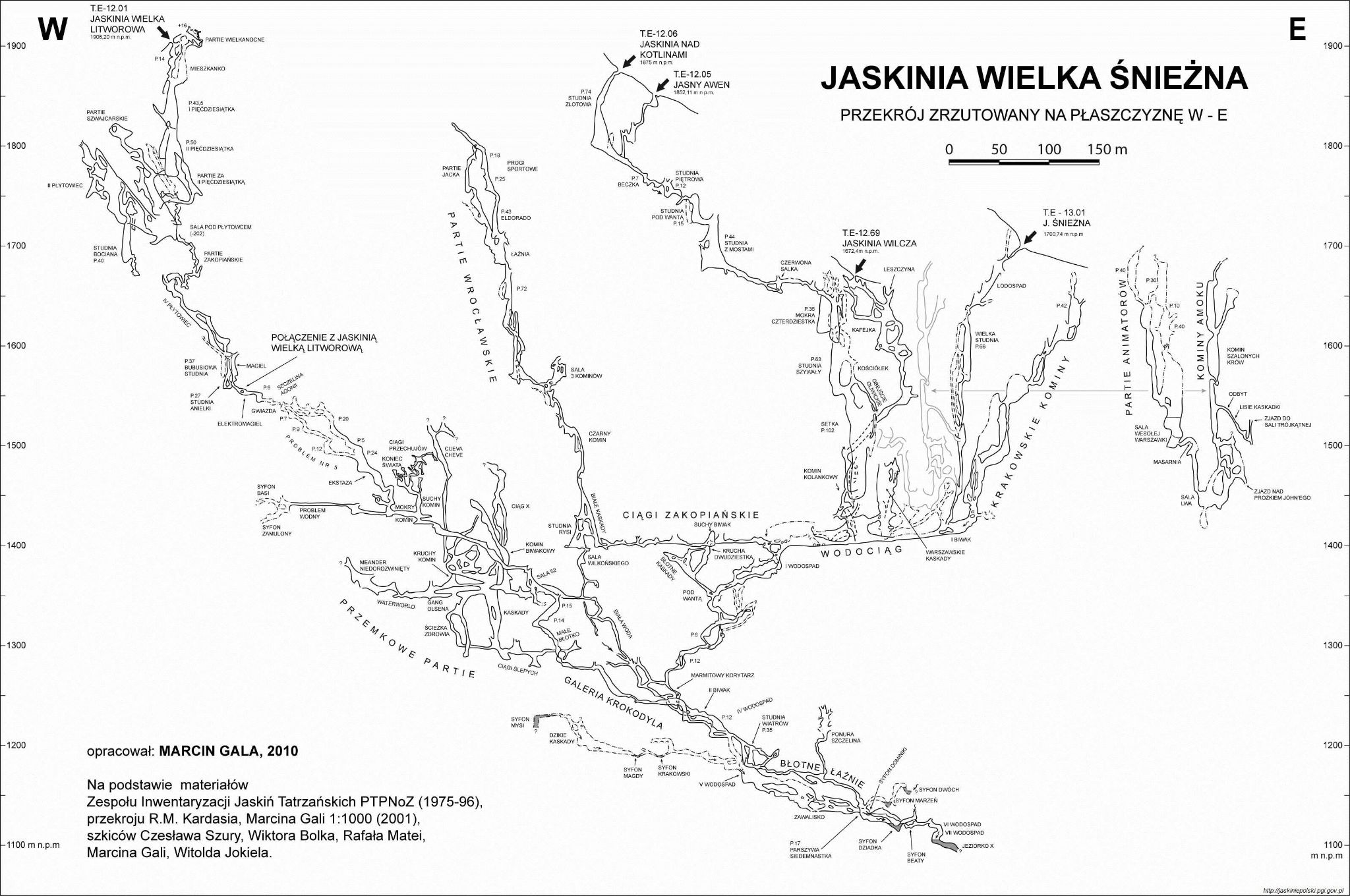 mapa jaskinia wielka śnieżna