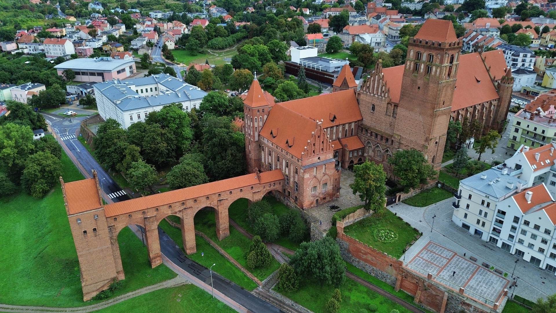 zamek w kwidzynie z lotu ptaka