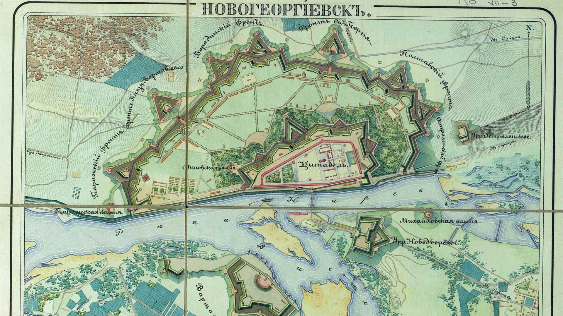 mapa twierdzy modlin