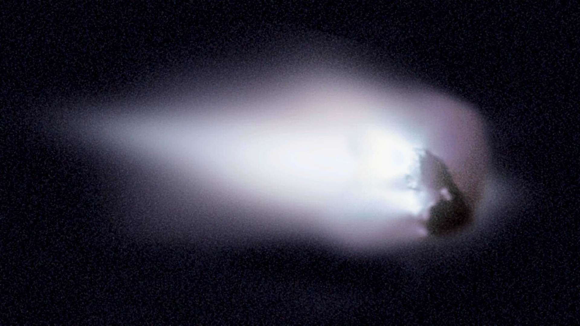 kometa halleya fotografia z sondy kosmicznej