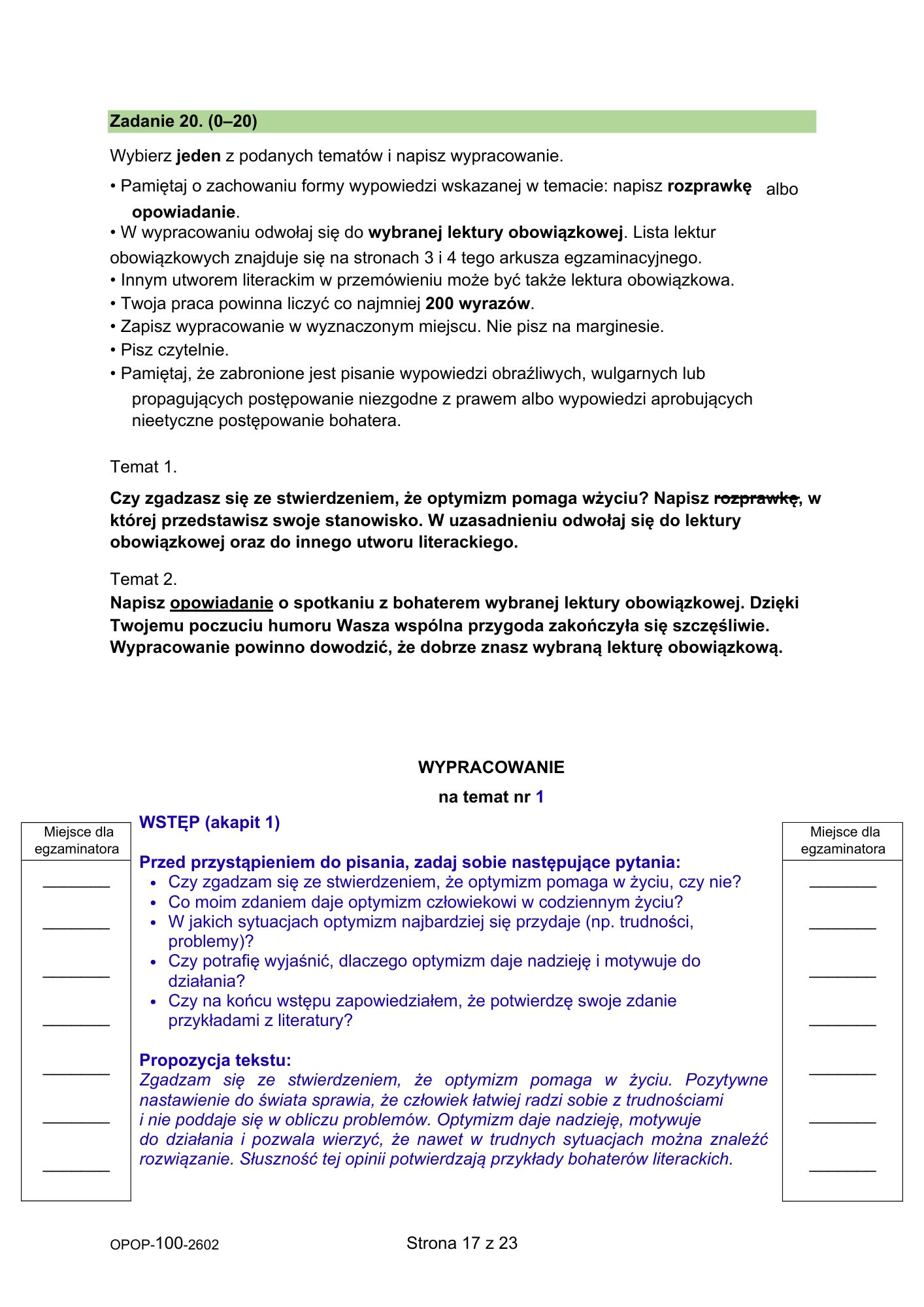 Próbny egzamin ósmoklasisty 2026 odpowiedzi rozwiązania
