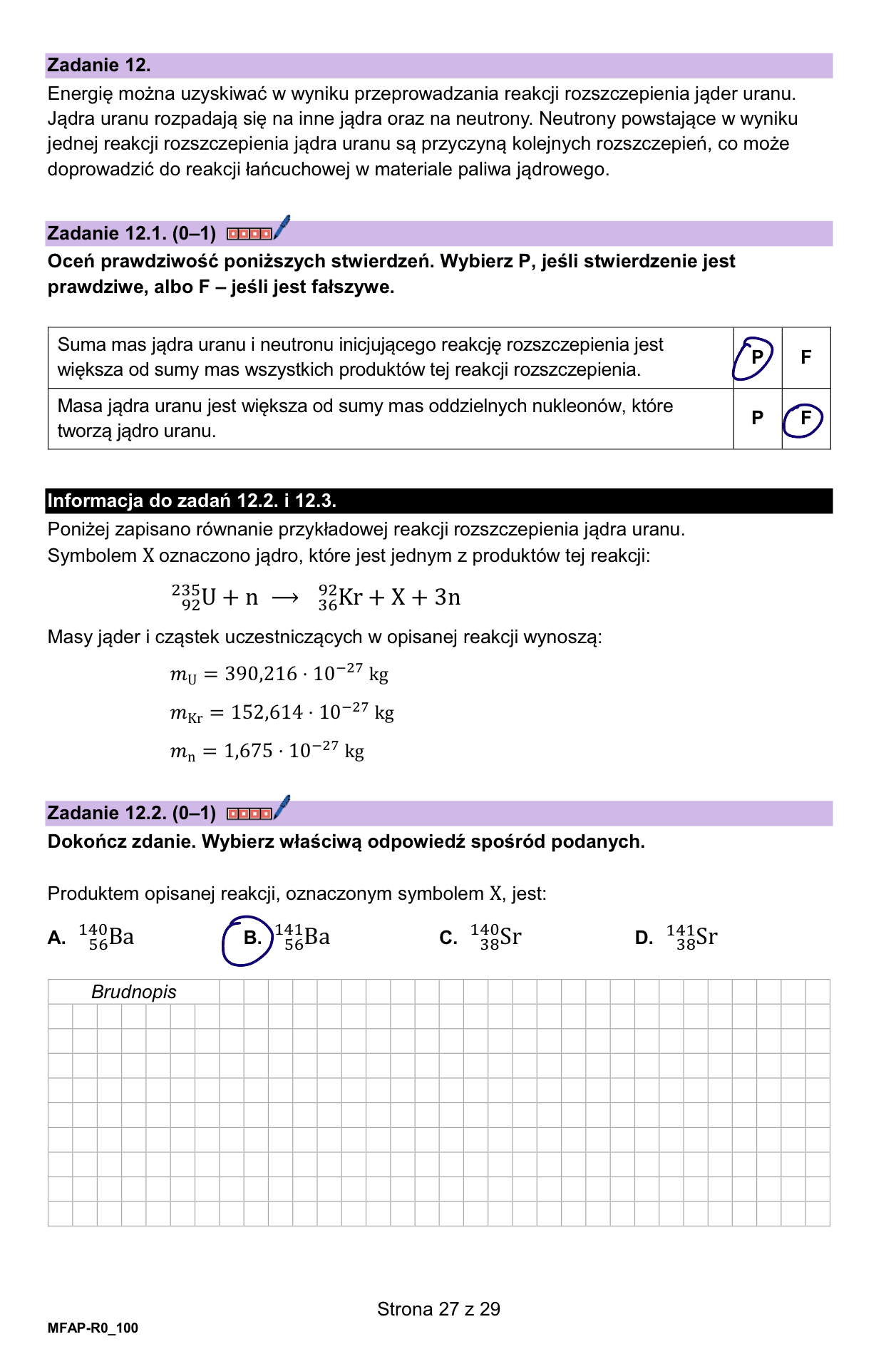 Próbna matura z fizyki 2026 arkusz odpowiedzi