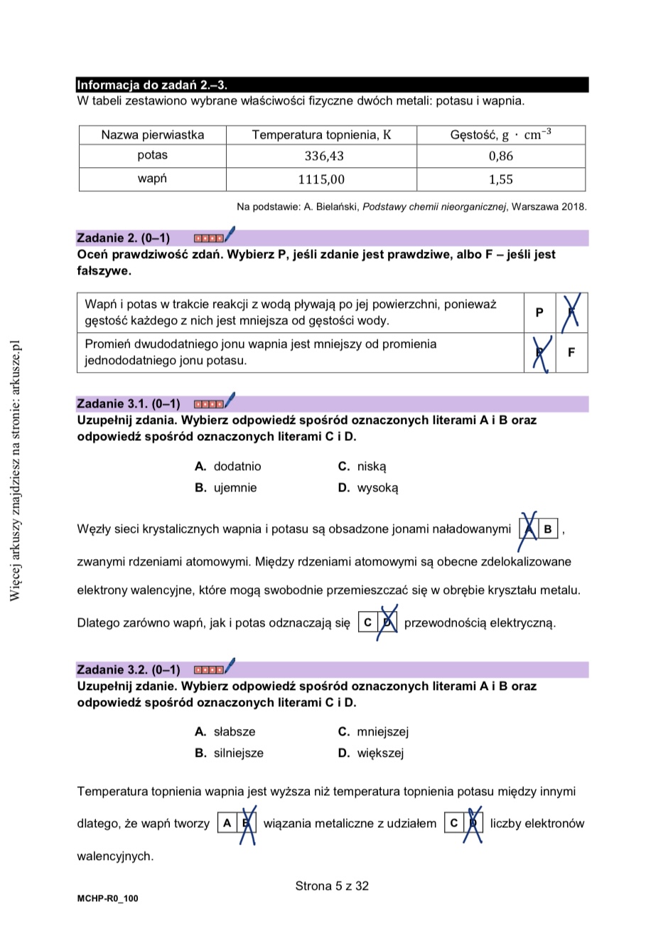 Próbna matura chemia 2026 - arkusz z rozwiązaniami