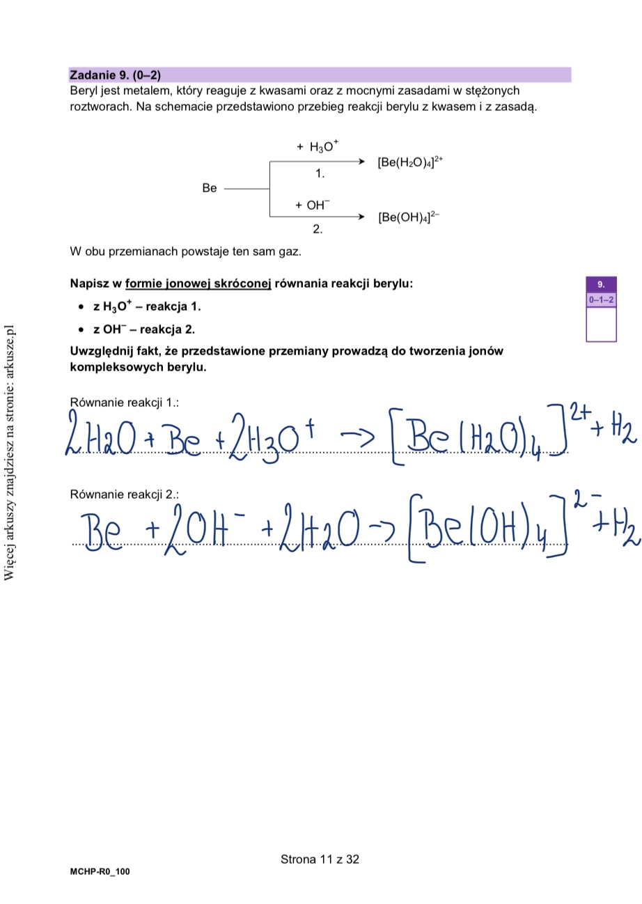 Próbna matura chemia 2026 - arkusz z rozwiązaniami