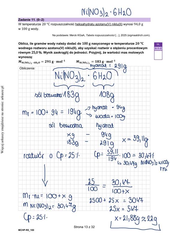 Arkusz próbny z chemii - Matura 2026