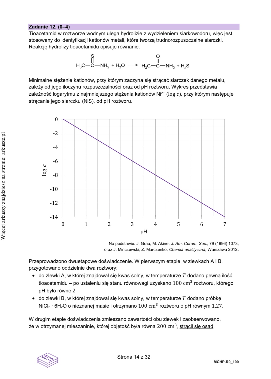 Arkusz próbny z chemii - Matura 2026