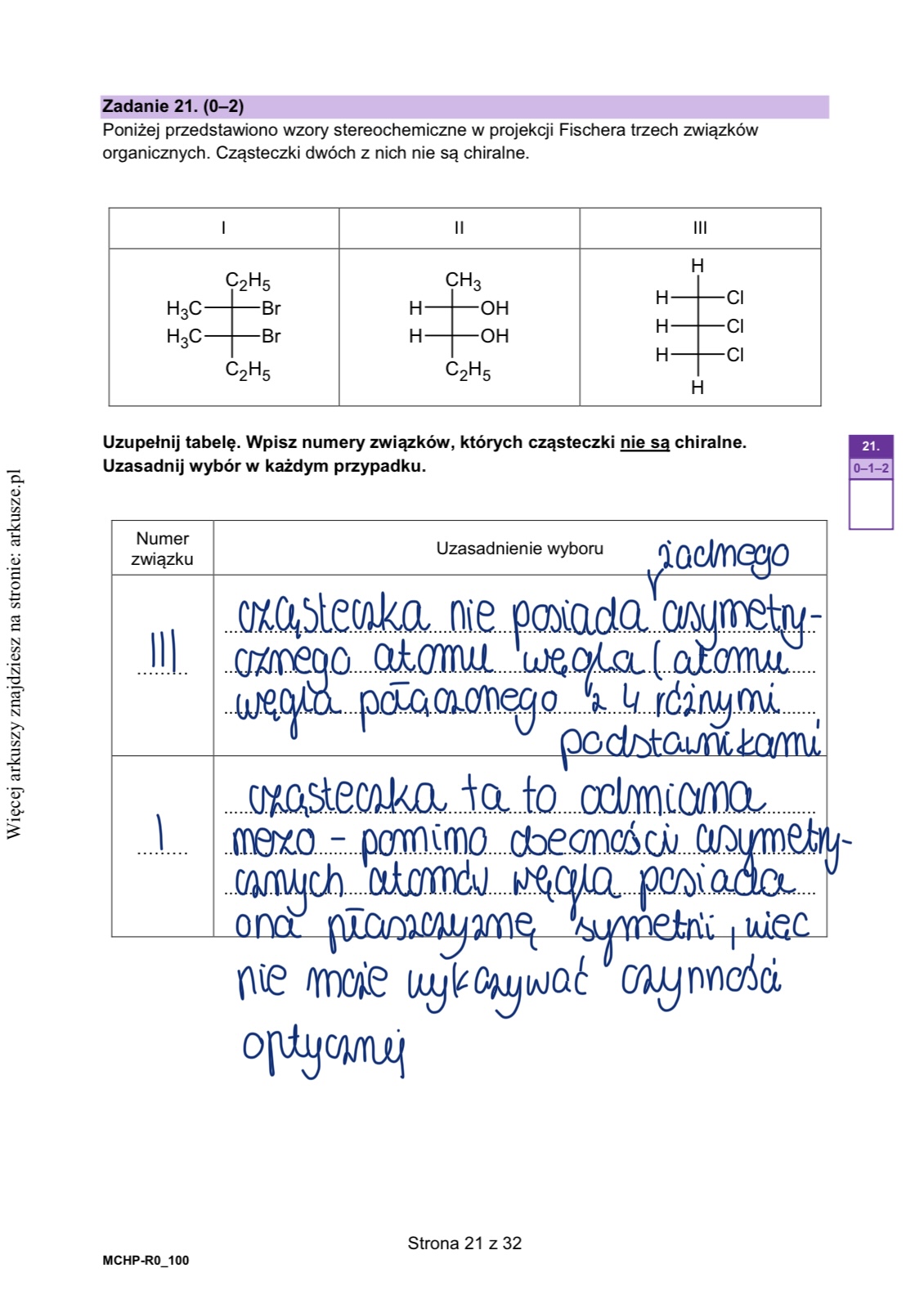 Arkusz próbny z chemii - Matura 2026