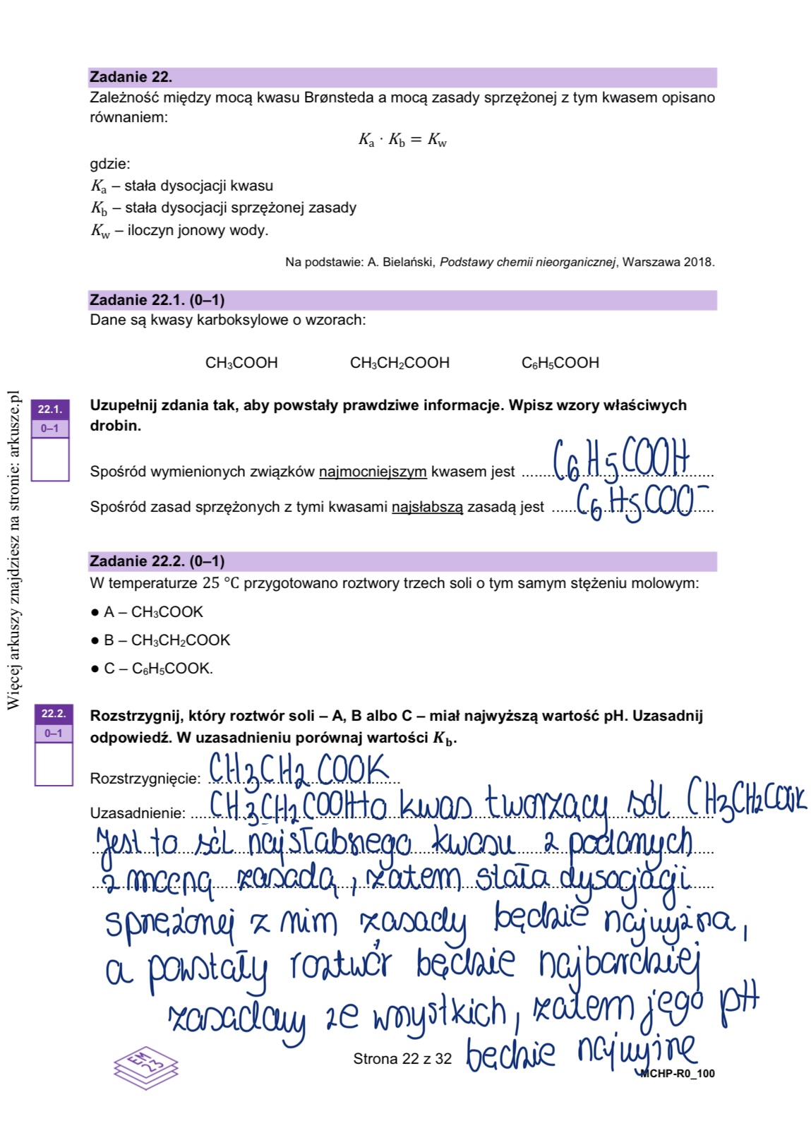 Arkusz próbny z chemii - Matura 2026