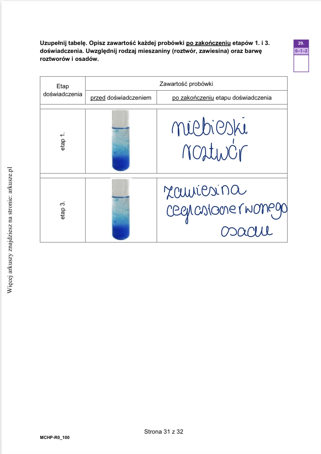 Arkusz próbny z chemii - Matura 2026