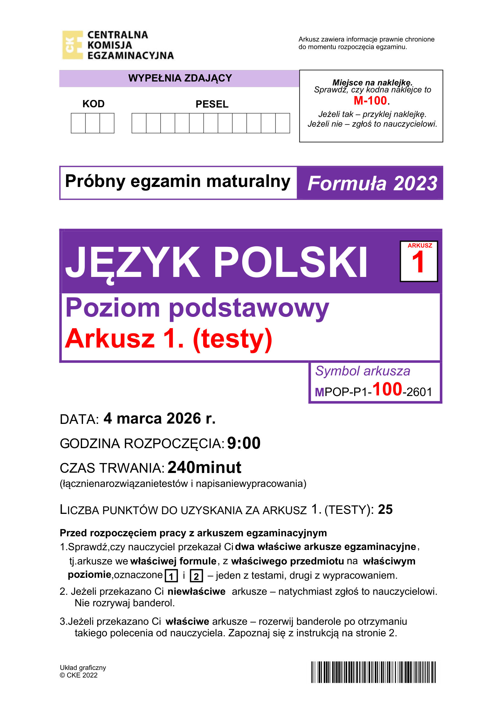 Matura 2026 egzamin próbny język polski rozwiązania i odpowiedzi