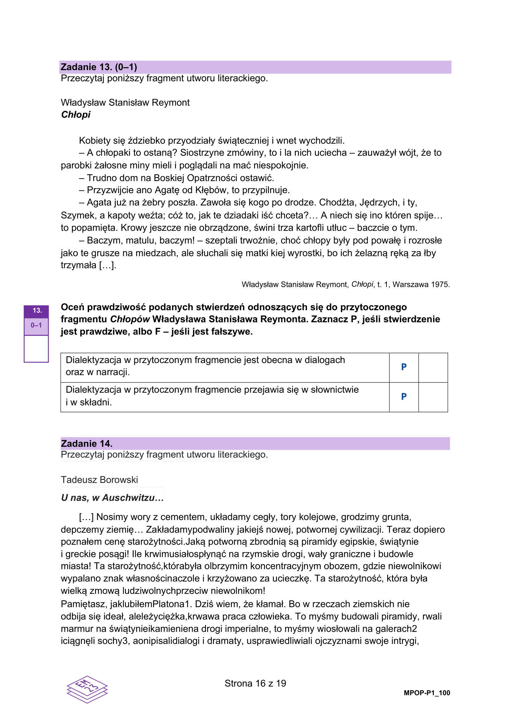 Matura 2026 egzamin próbny język polski rozwiązania i odpowiedzi