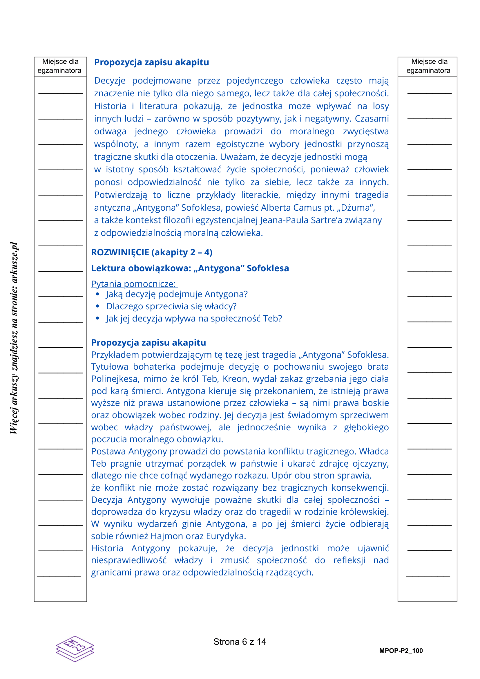 Matura 2026 egzamin próbny język polski rozwiązania i odpowiedzi wypracowanie