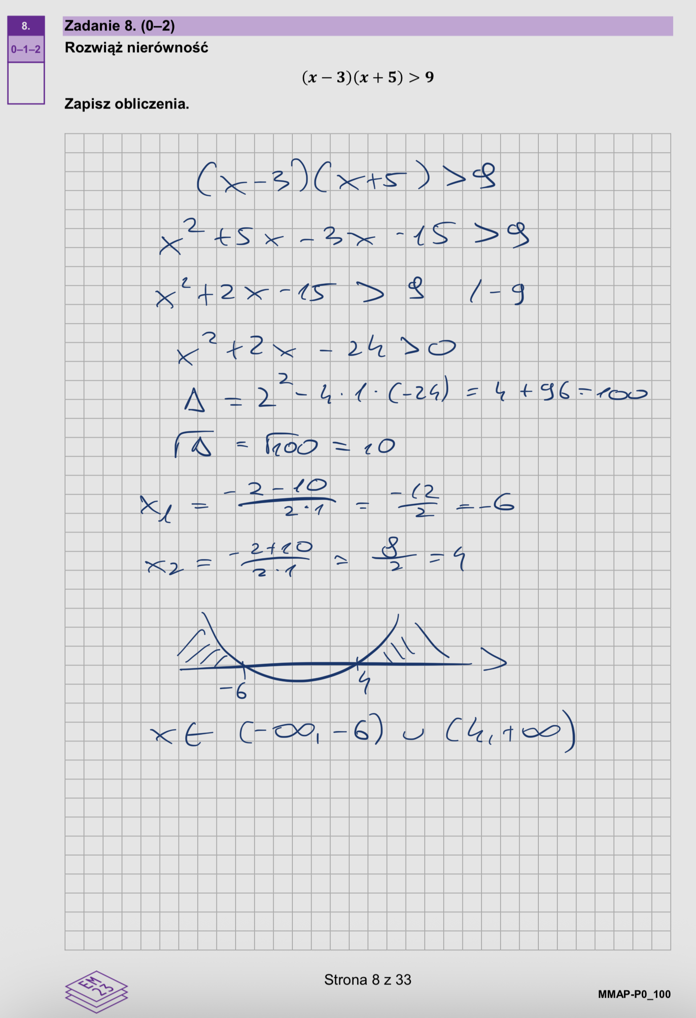 Próbna matura z matematyki - odpowiedzi