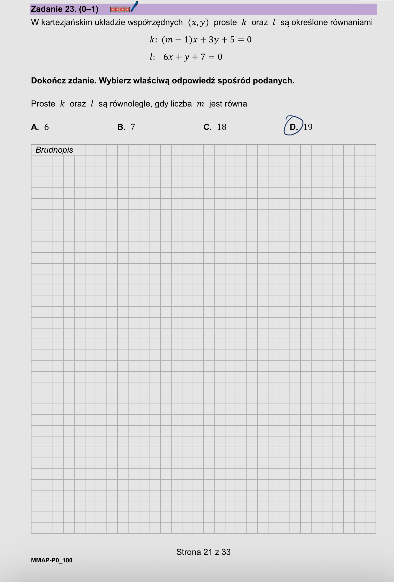 Próbna matura z matematyki - odpowiedzi