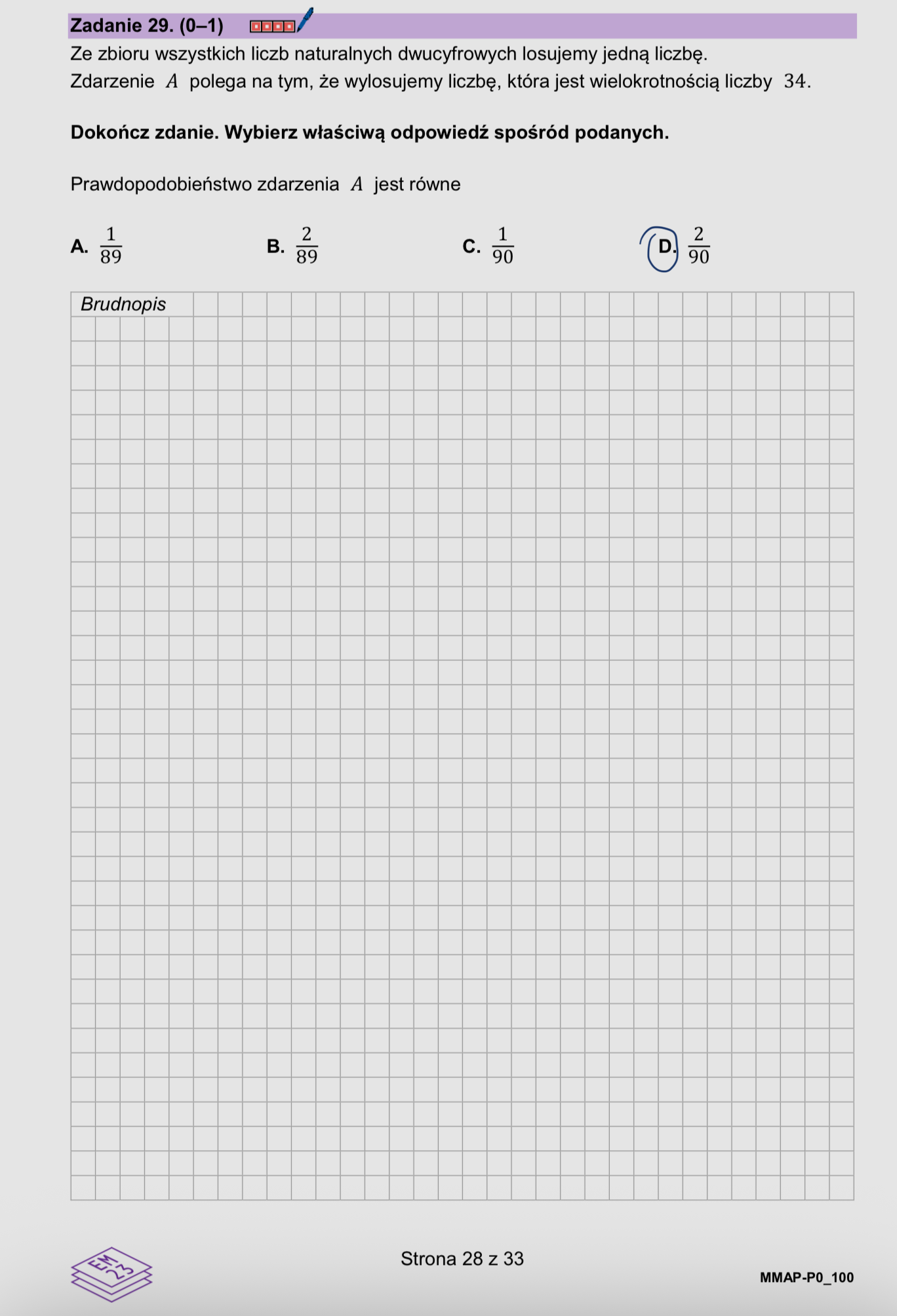 Próbna matura z matematyki - odpowiedzi