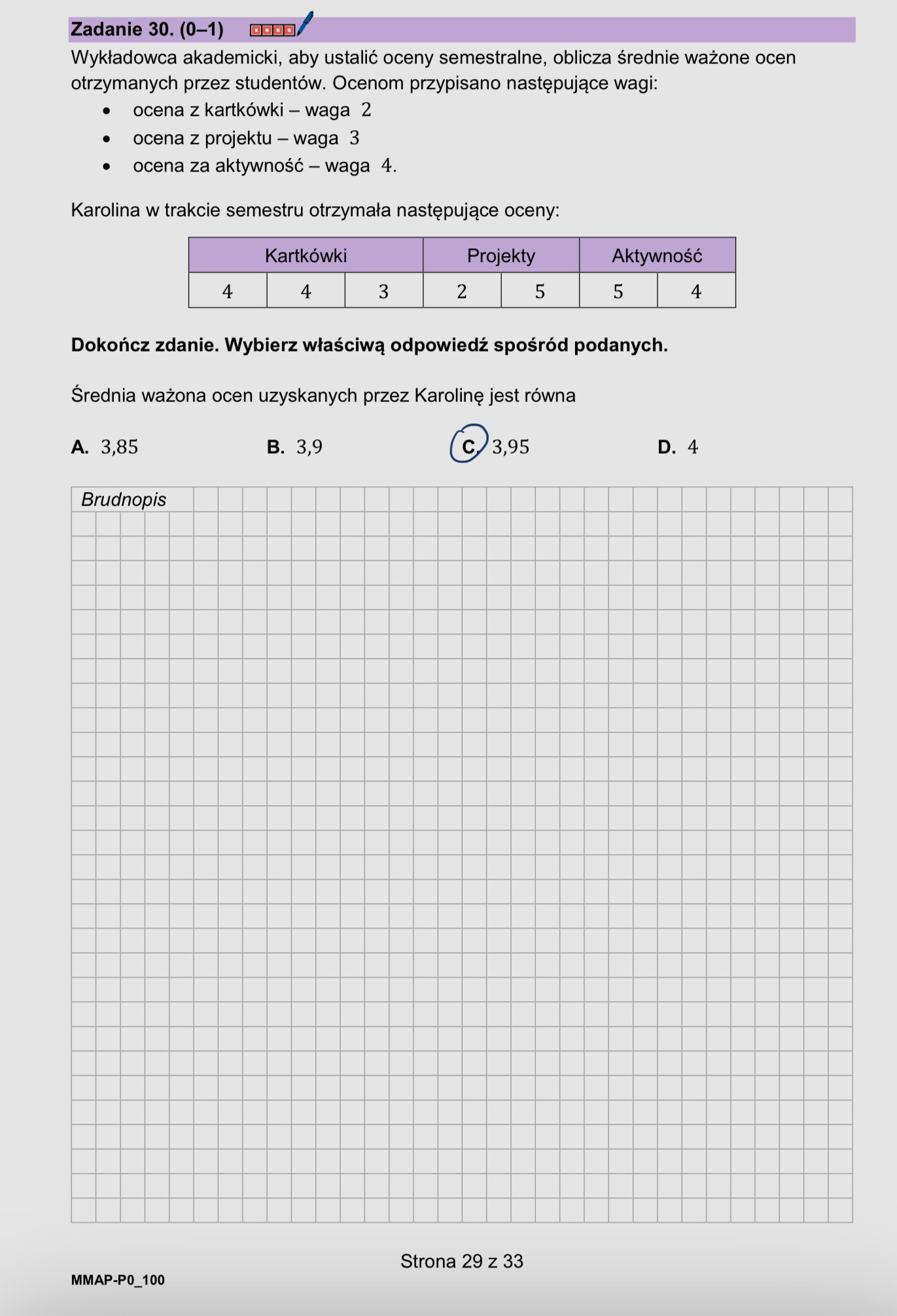 Próbna matura z matematyki - odpowiedzi