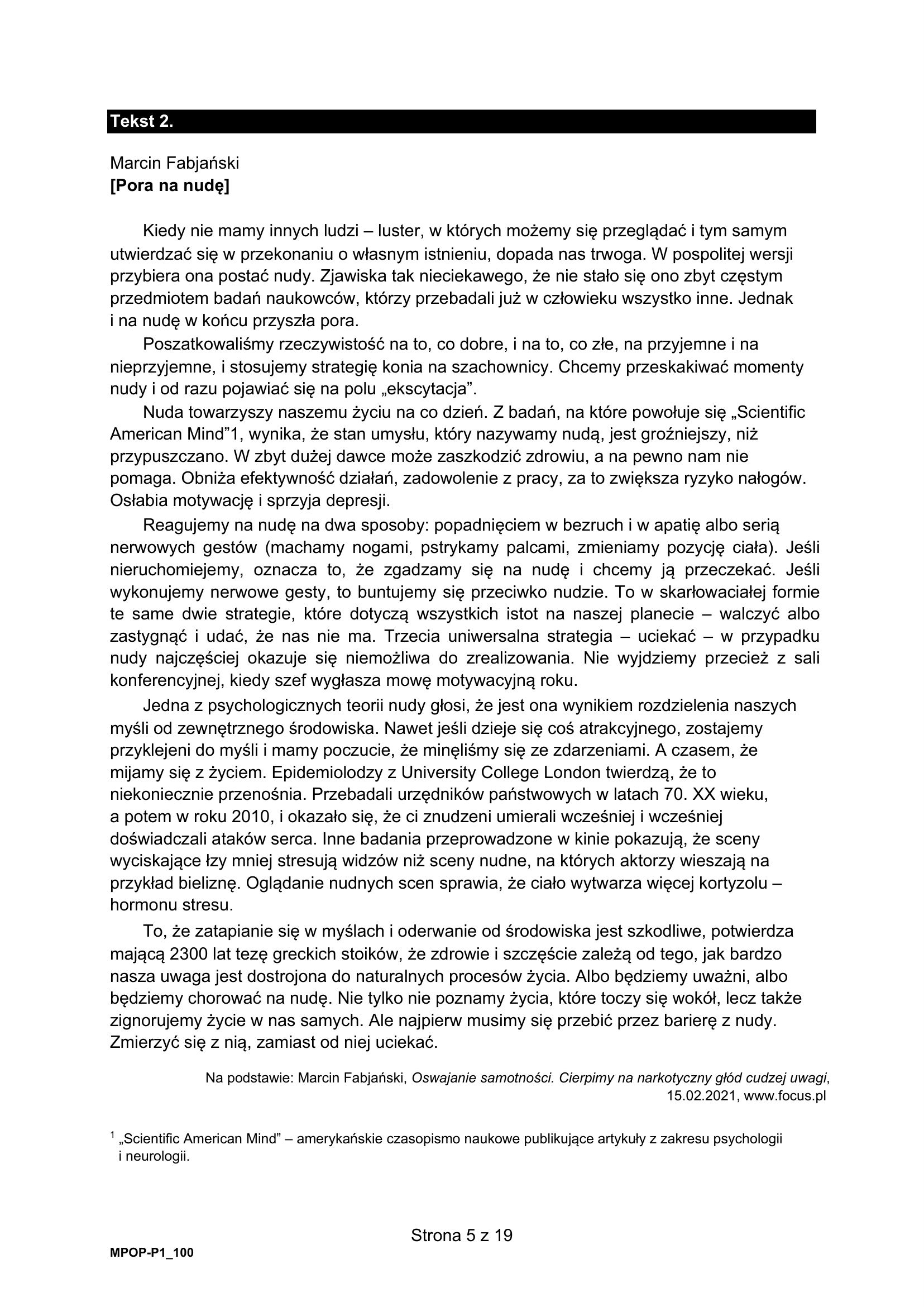 Matura próbna marzec 2026. Język polski, poziom podstawowy – strona 5