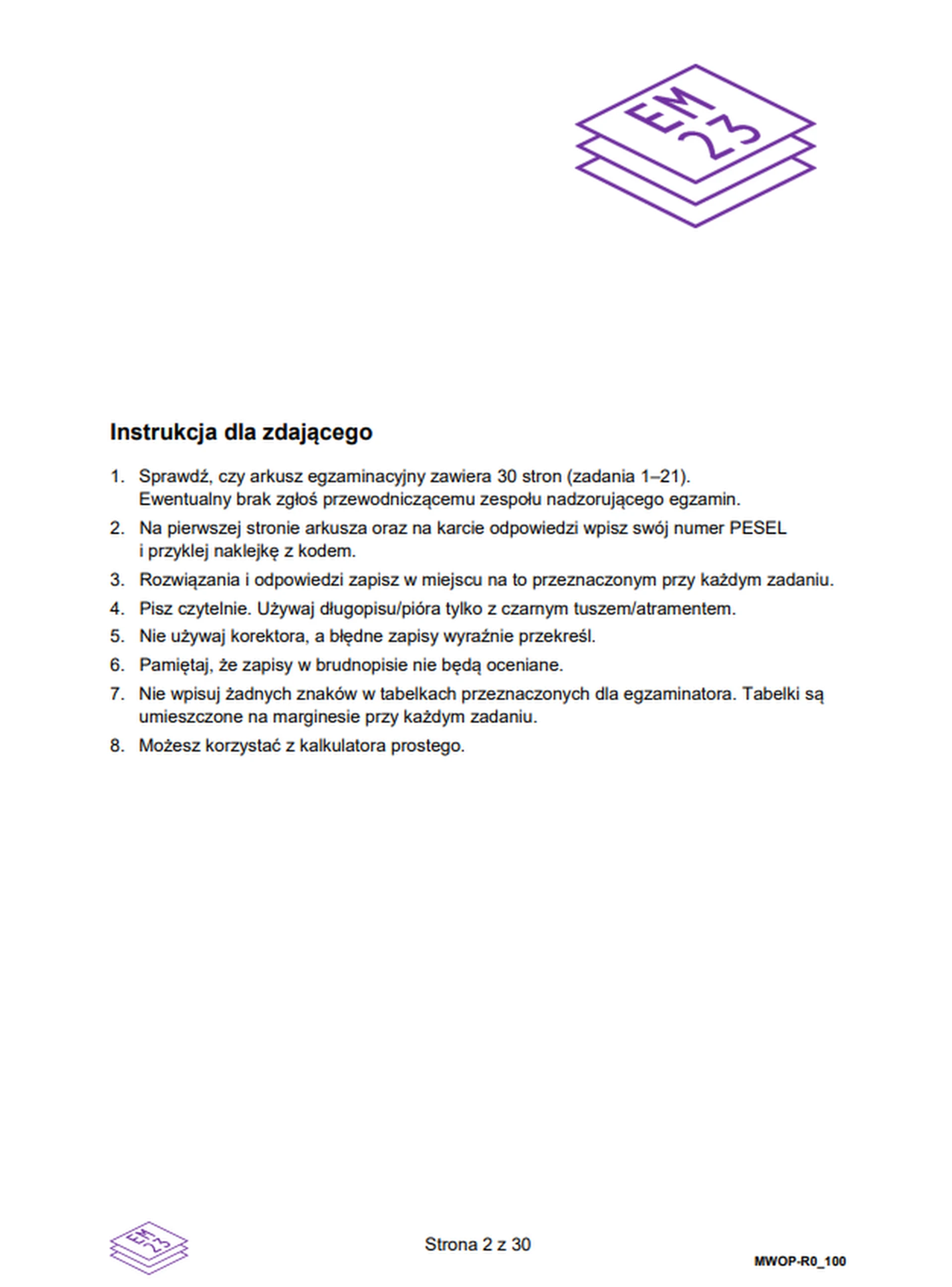 Matura maj 2025. WOS, poziom rozszerzony – strona 2