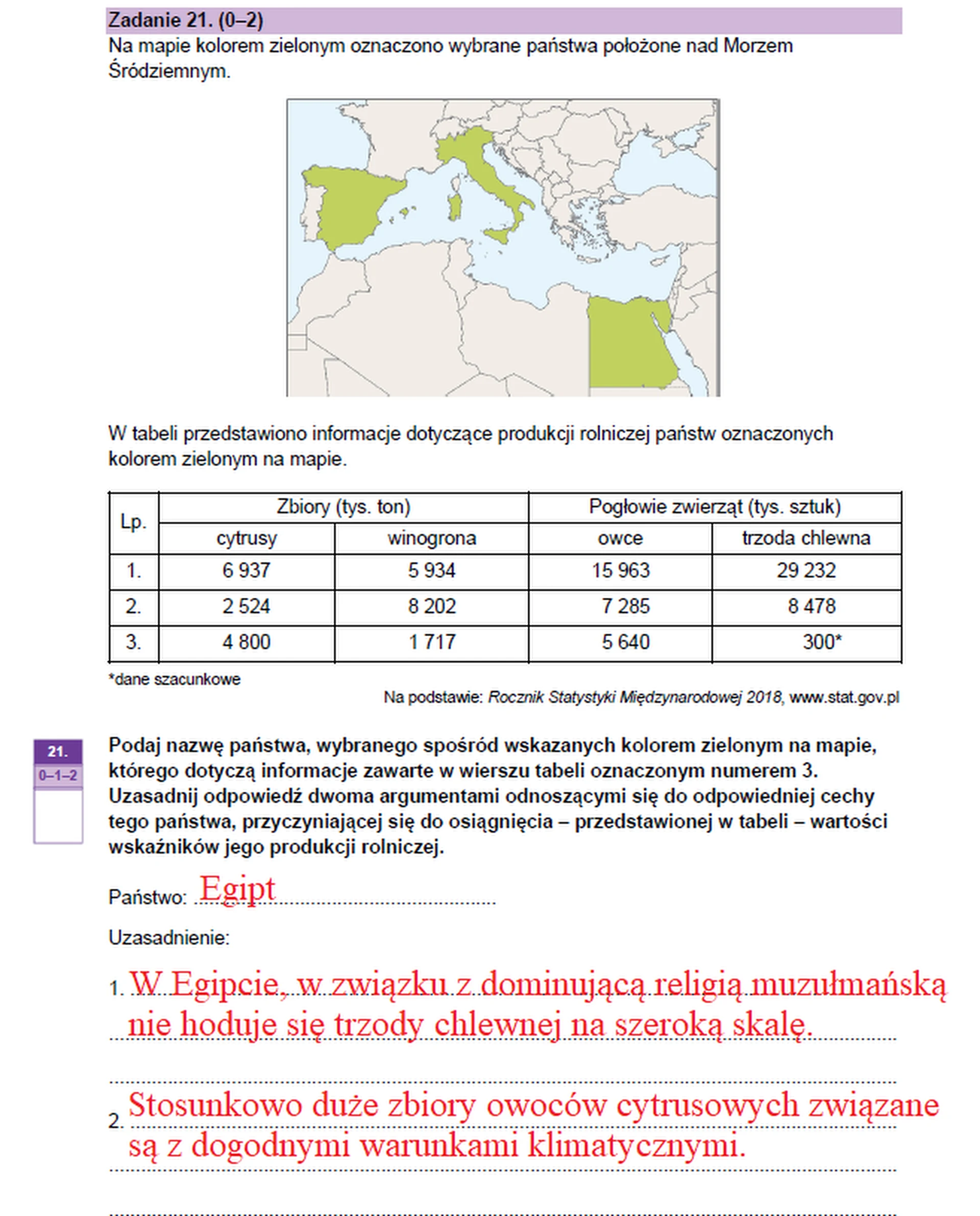 Matura maj 2023. Geografia, poziom rozszerzony – strona 26