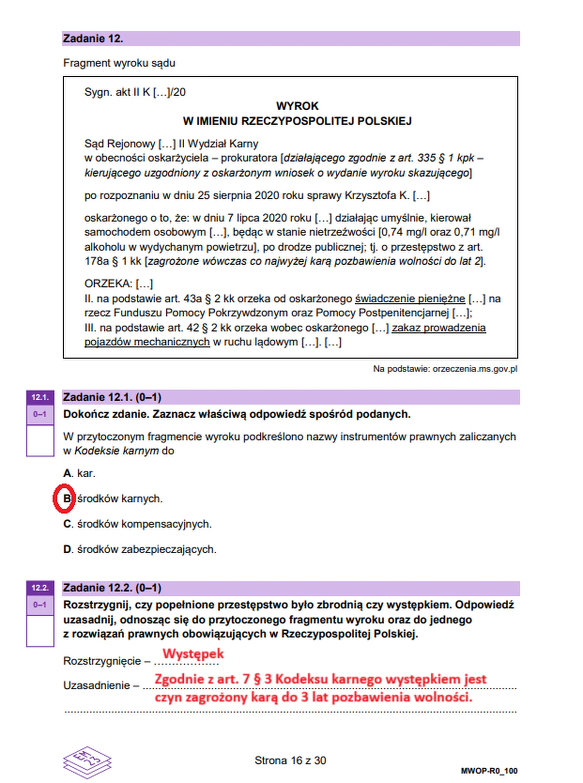 Matura maj 2025. WOS, poziom rozszerzony – strona 15