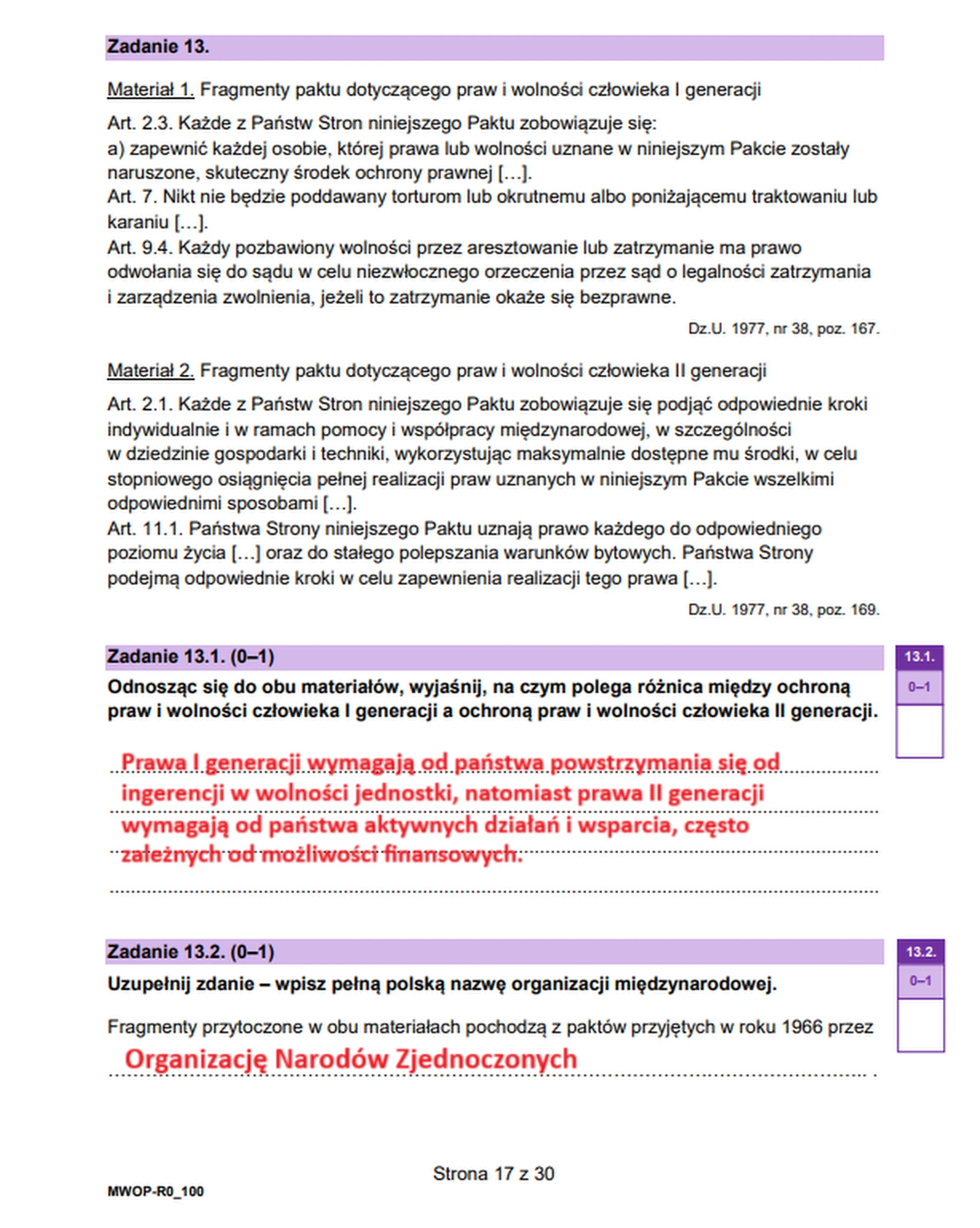 Matura maj 2025. WOS, poziom rozszerzony – strona 16