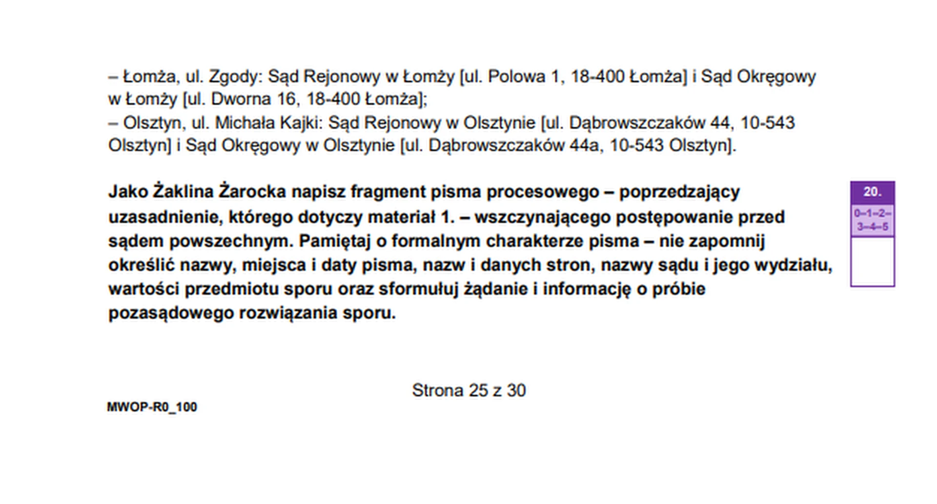 Matura maj 2025. WOS, poziom rozszerzony – strona 24