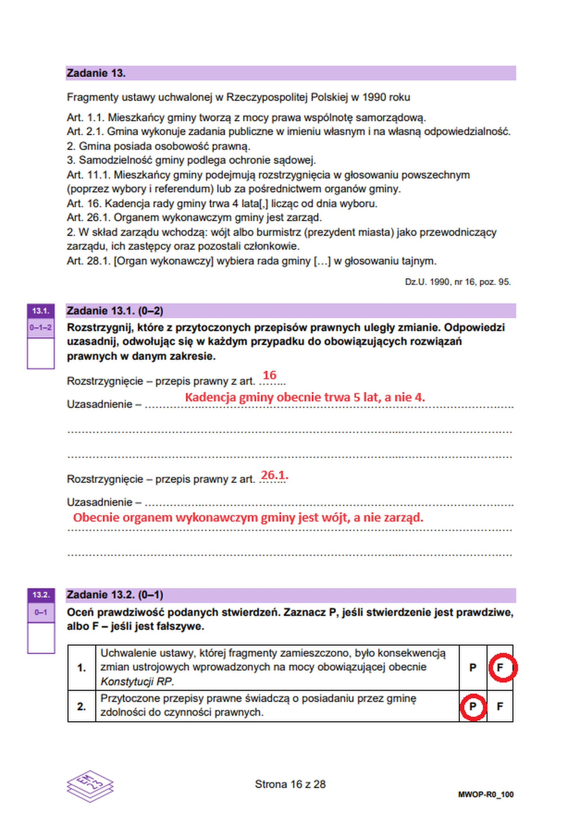 Matura maj 2024. WOS, poziom rozszerzony – strona 14