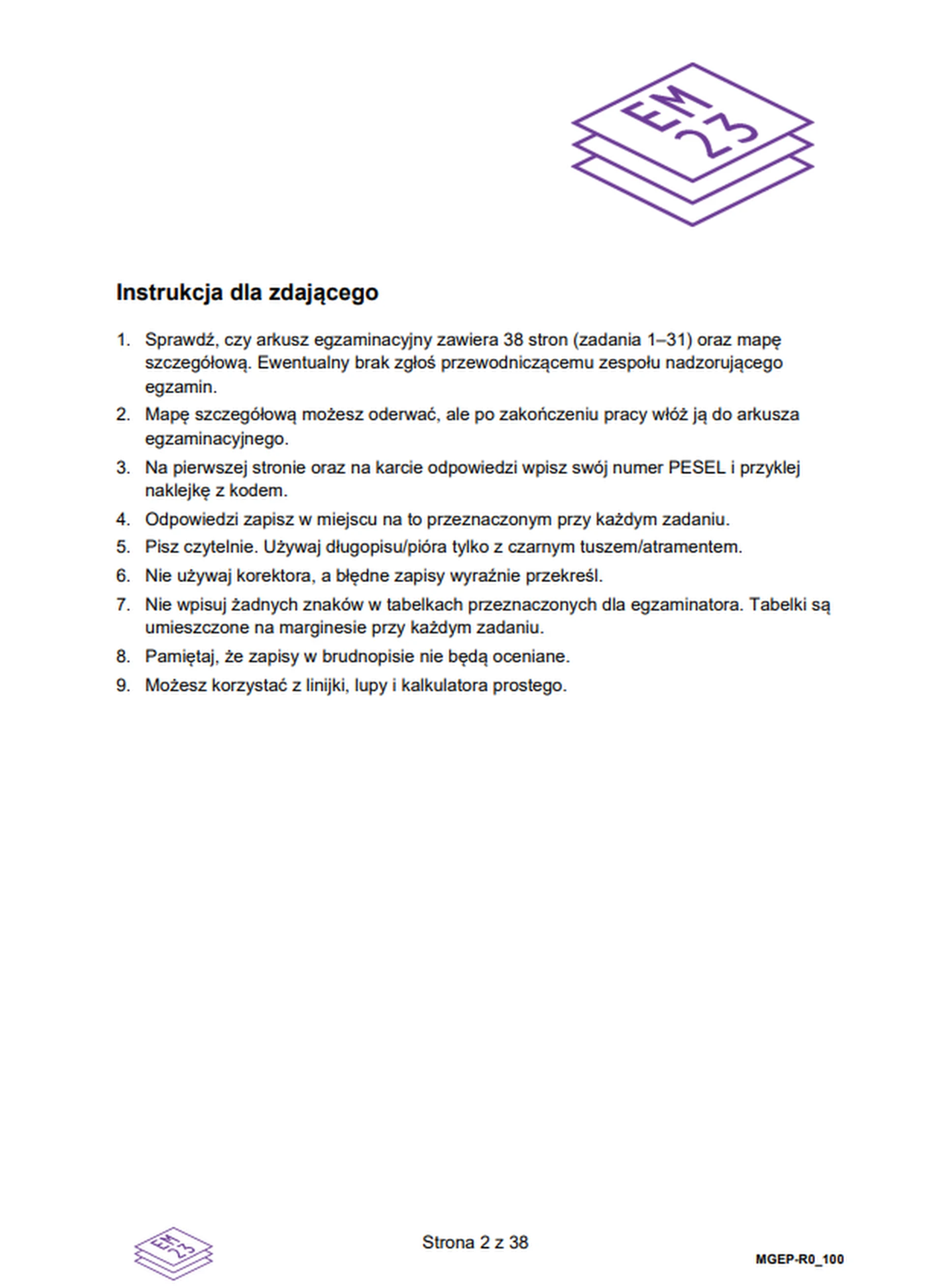 Matura maj 2025. Geografia, poziom rozszerzony – strona 2