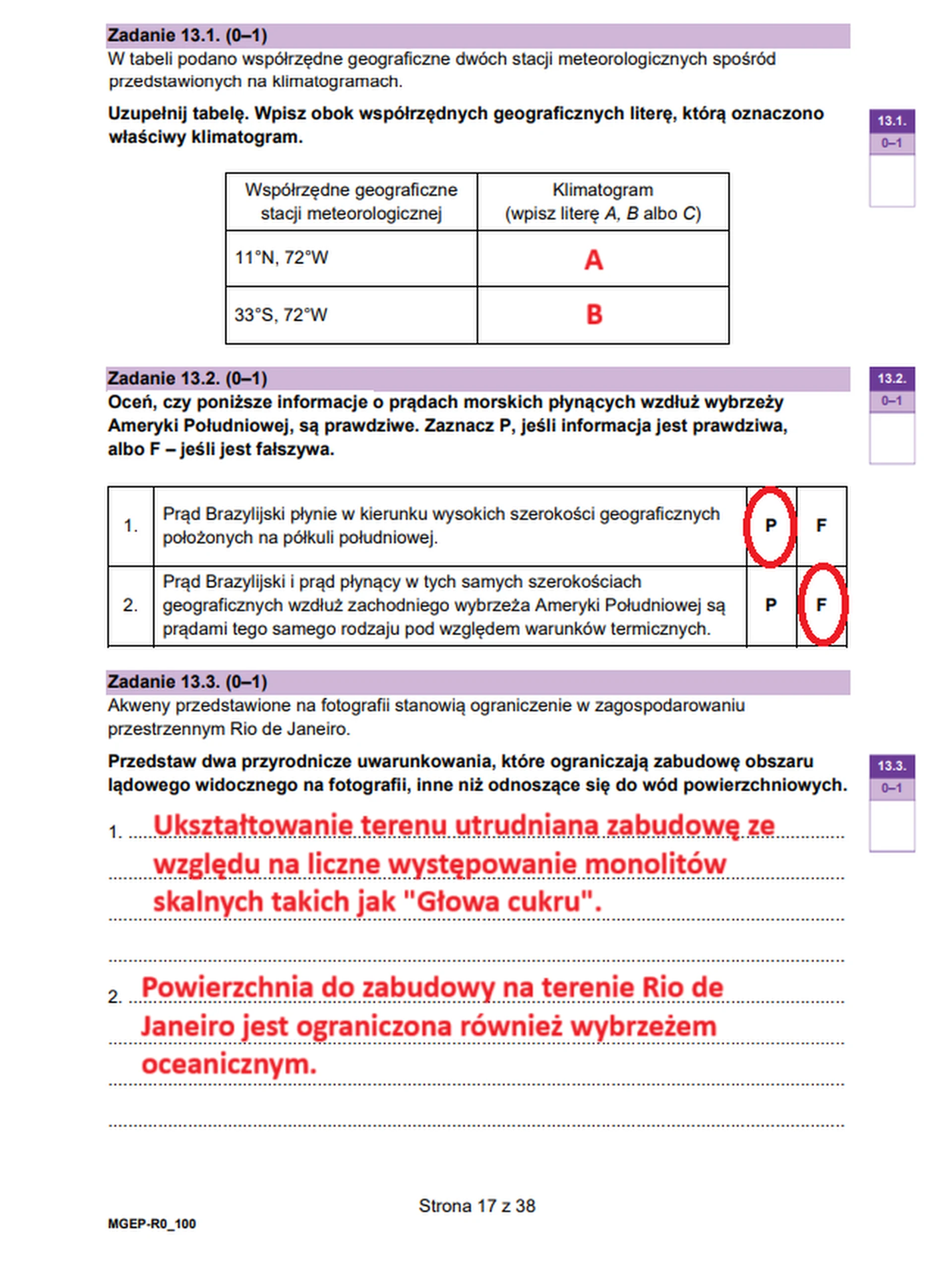 Matura maj 2025. Geografia, poziom rozszerzony – strona 17