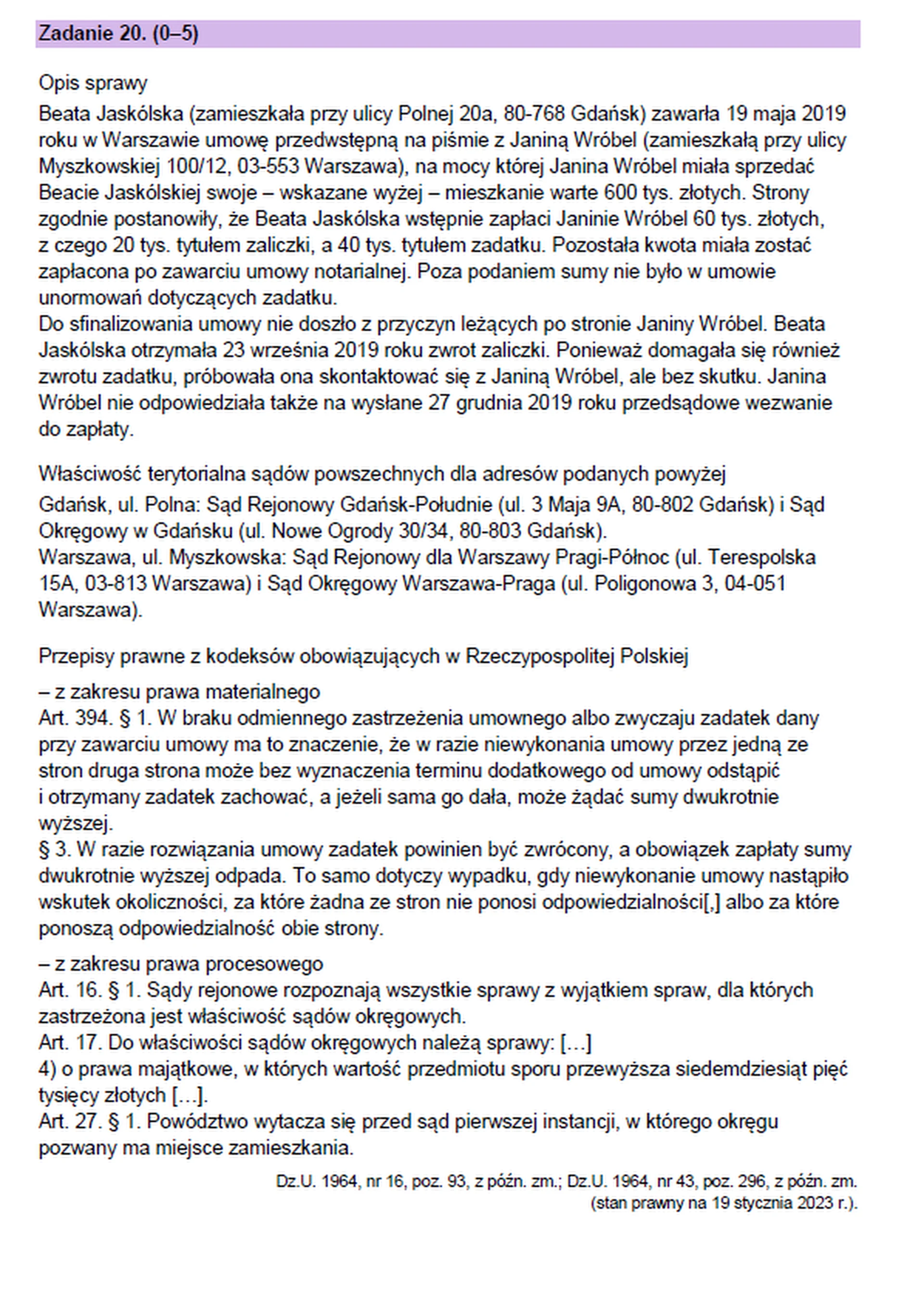 Matura maj 2023. WOS, poziom rozszerzony – strona 22