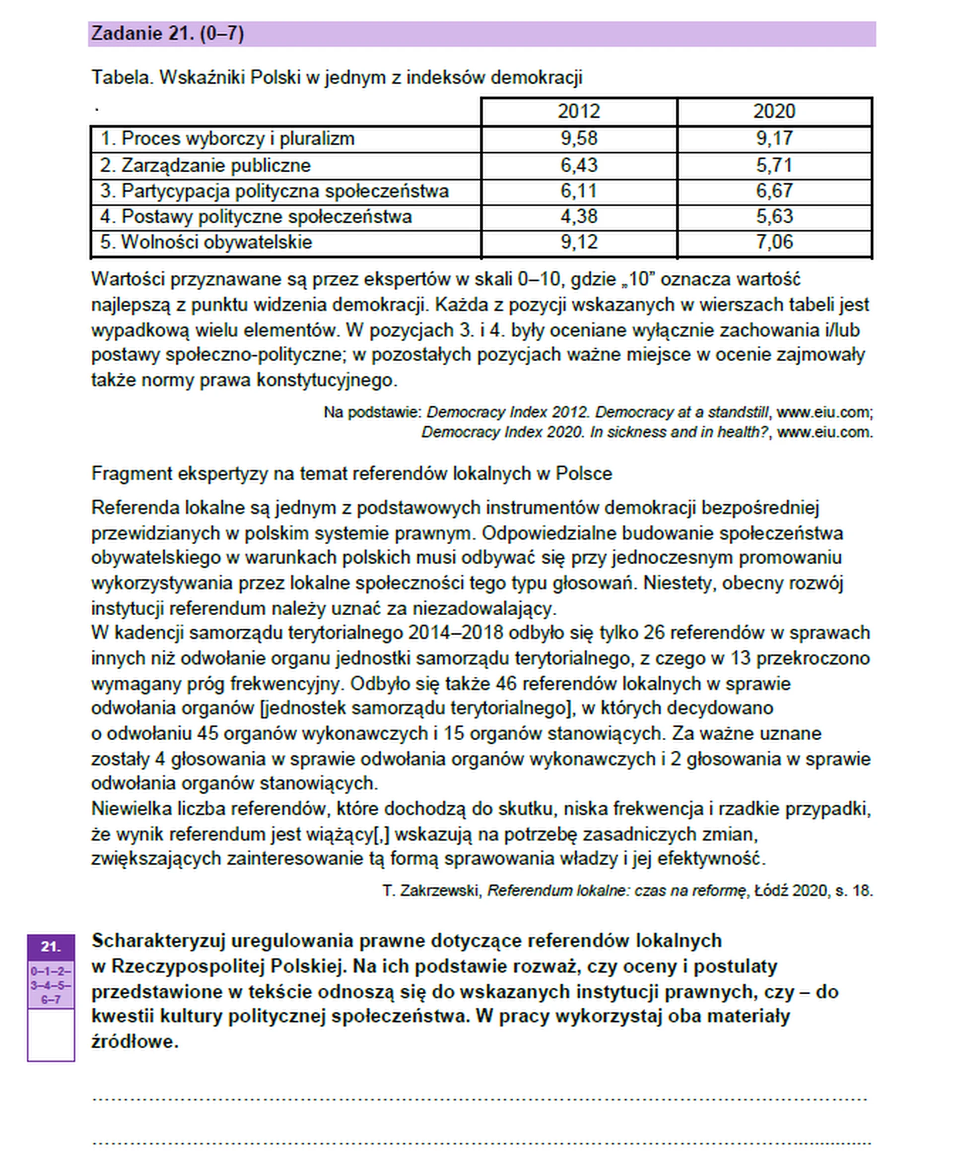 Matura maj 2023. WOS, poziom rozszerzony – strona 24
