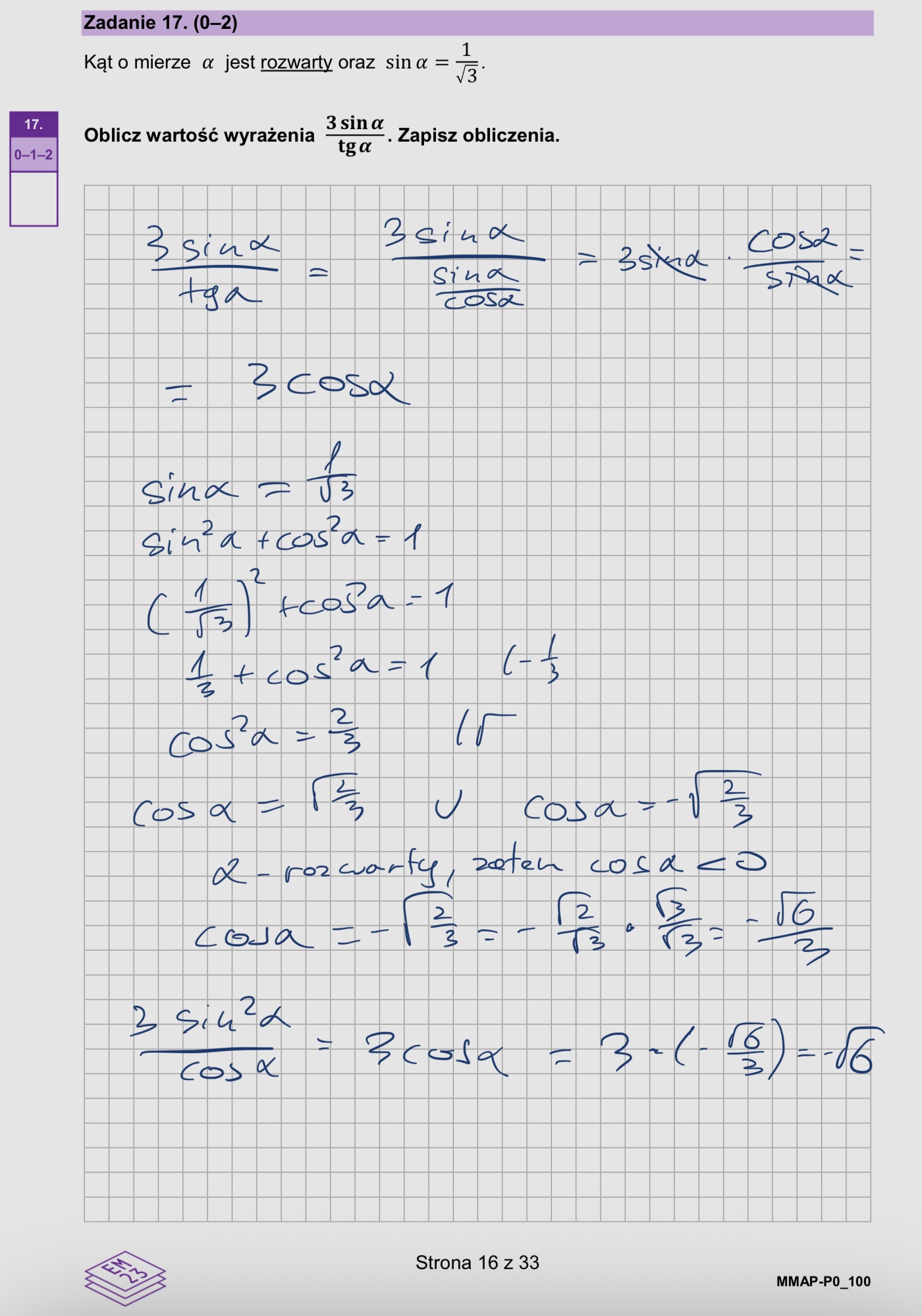 Matura marzec 2026. Matematyka, poziom podstawowy – strona 16