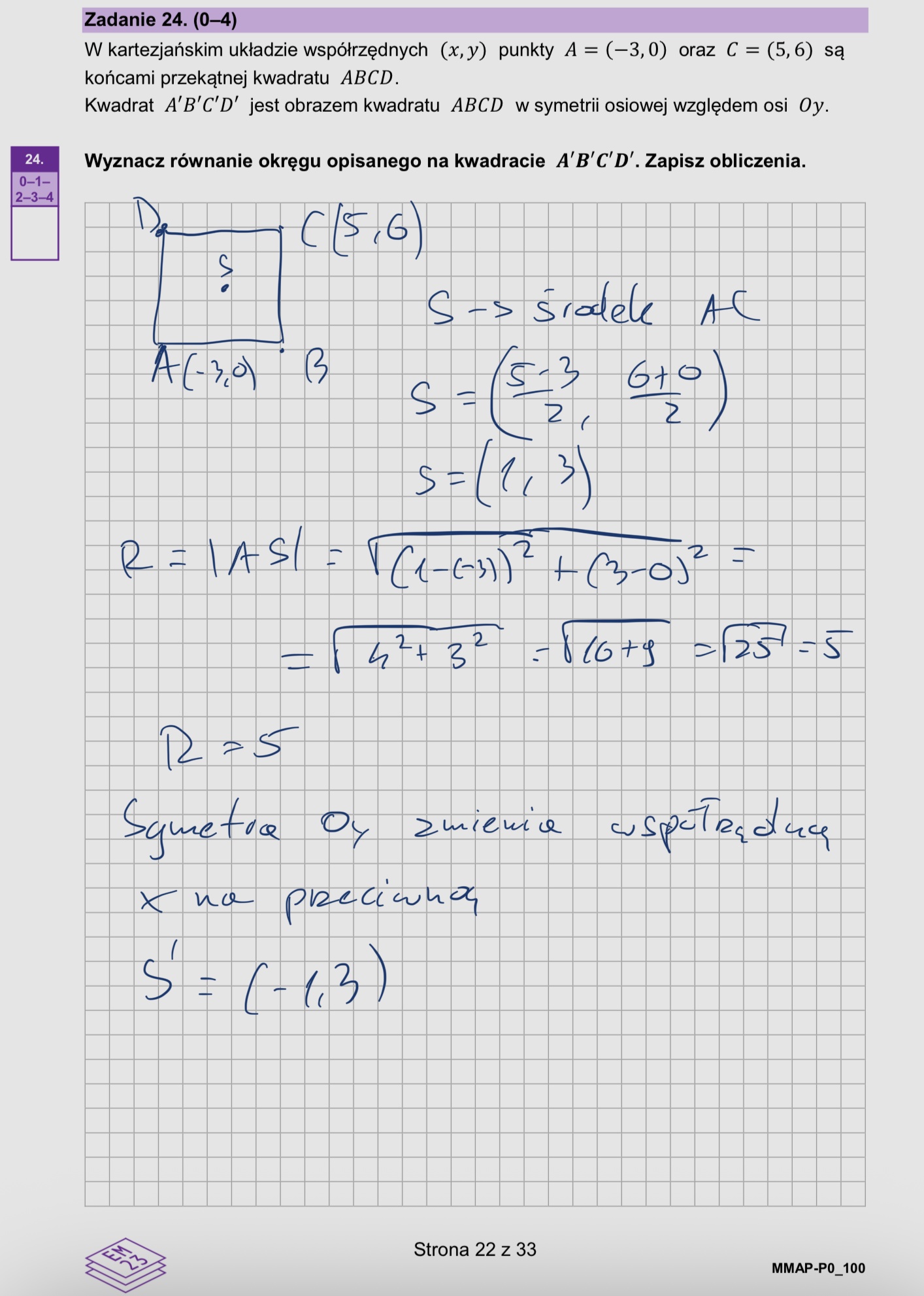 Matura marzec 2026. Matematyka, poziom podstawowy – strona 22