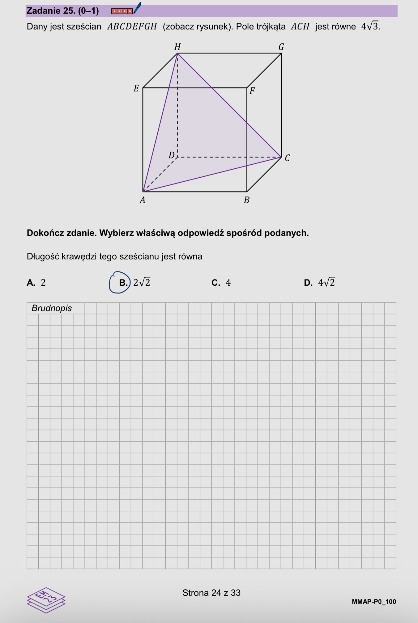 Matura marzec 2026. Matematyka, poziom podstawowy – strona 24