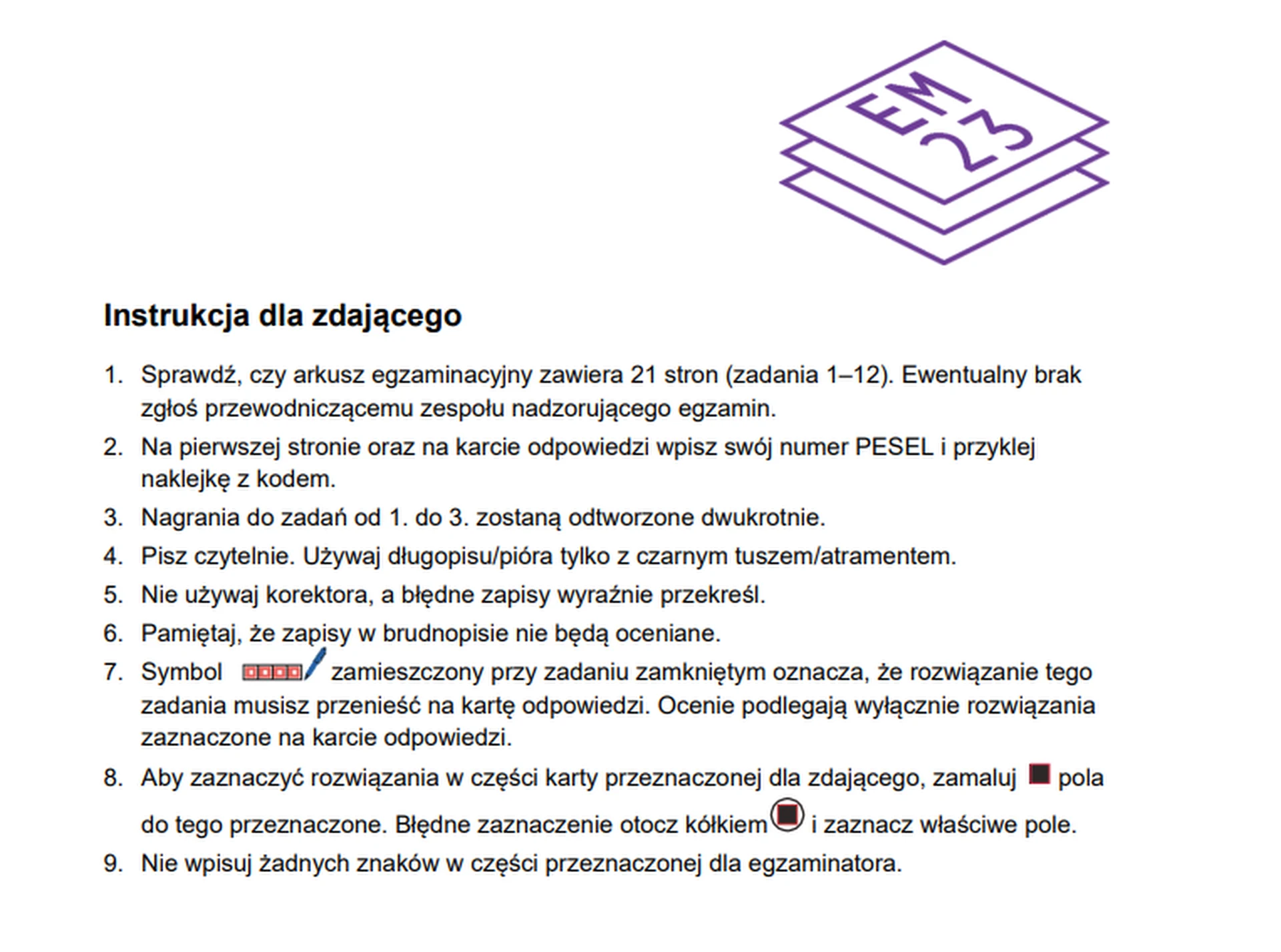 Matura maj 2025. Język angielski, poziom podstawowy – strona 2