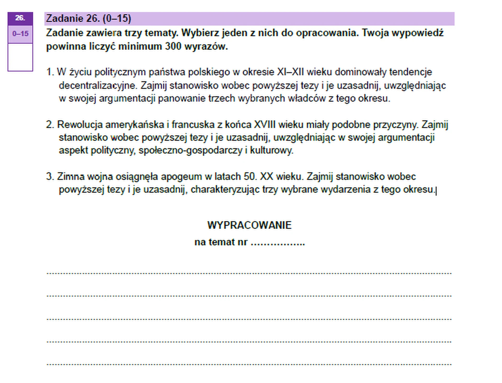 Matura maj 2023. Historia, poziom rozszerzony – strona 26
