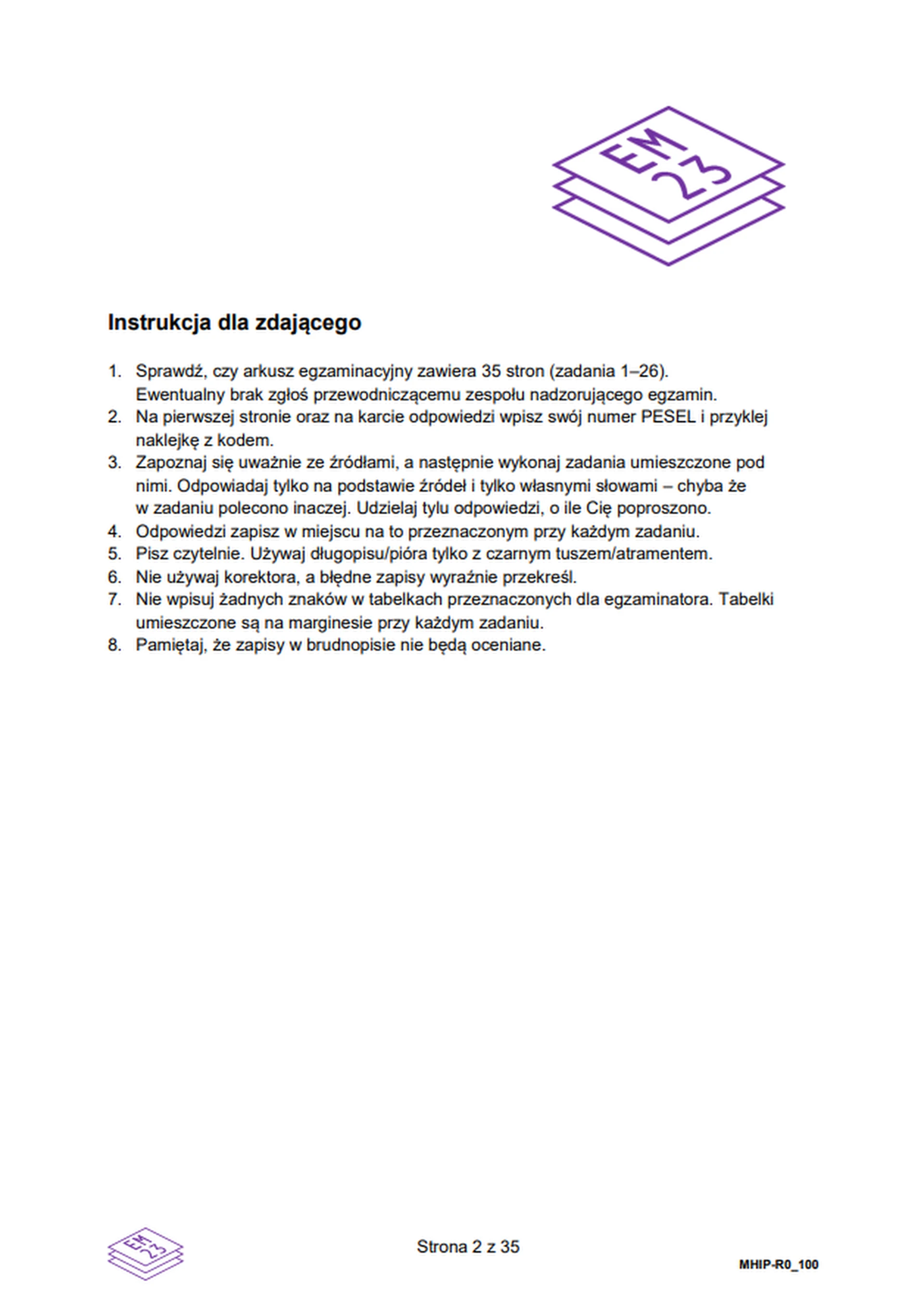 Matura maj 2024. Historia, poziom rozszerzony – strona 2