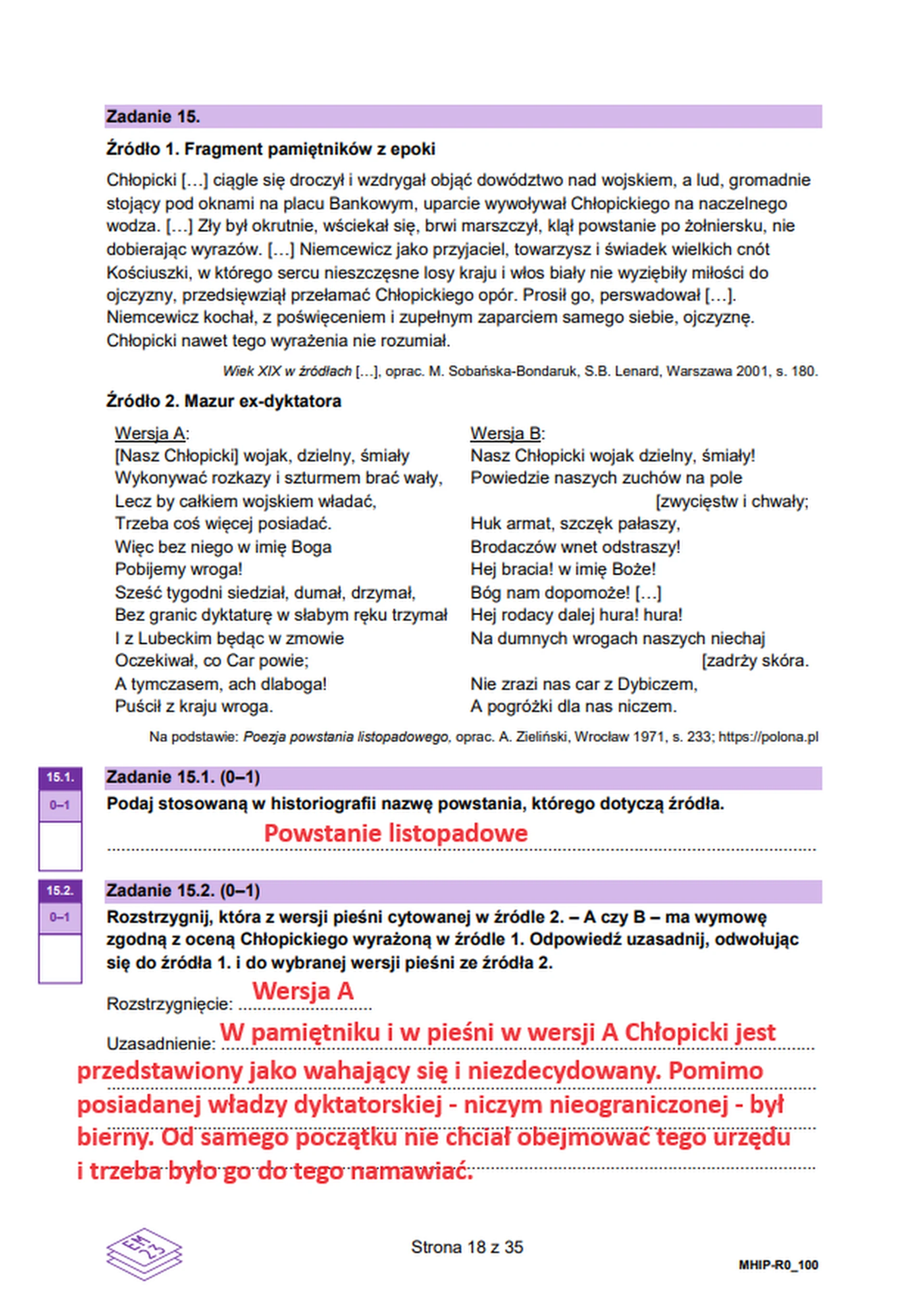 Matura maj 2024. Historia, poziom rozszerzony – strona 17