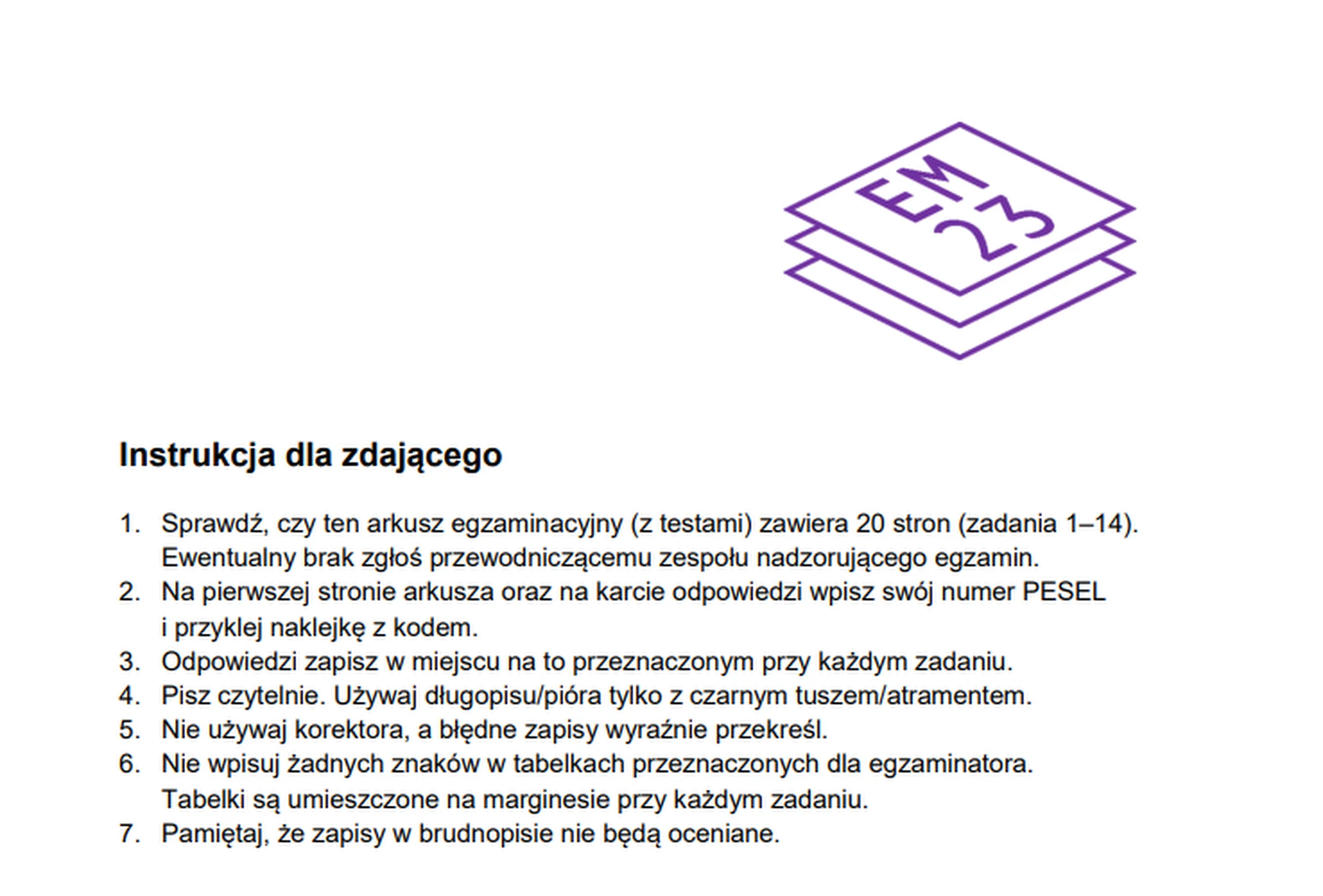 Matura maj 2025. Język polski, poziom podstawowy – strona 2
