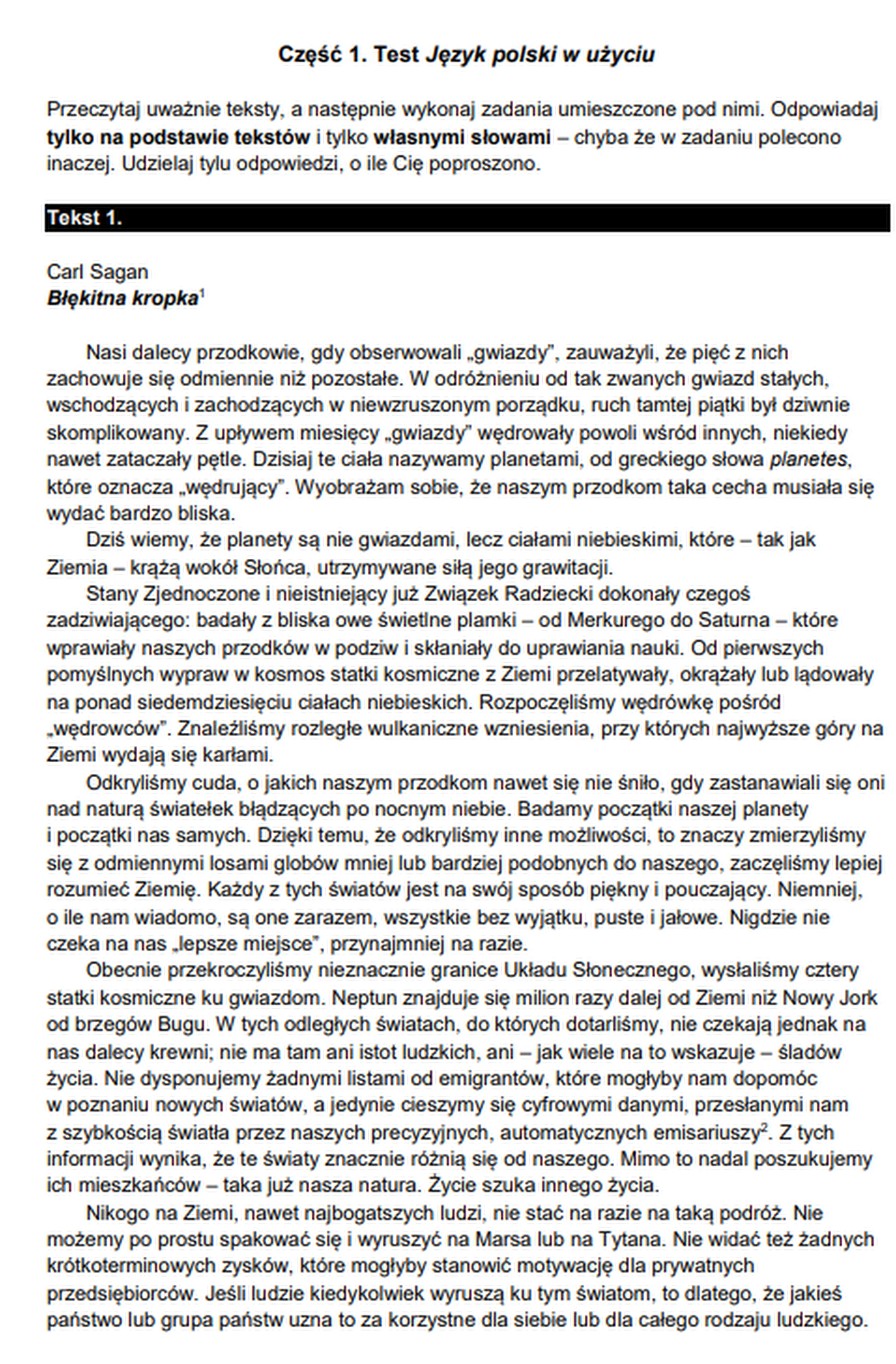 Matura maj 2025. Język polski, poziom podstawowy – strona 3